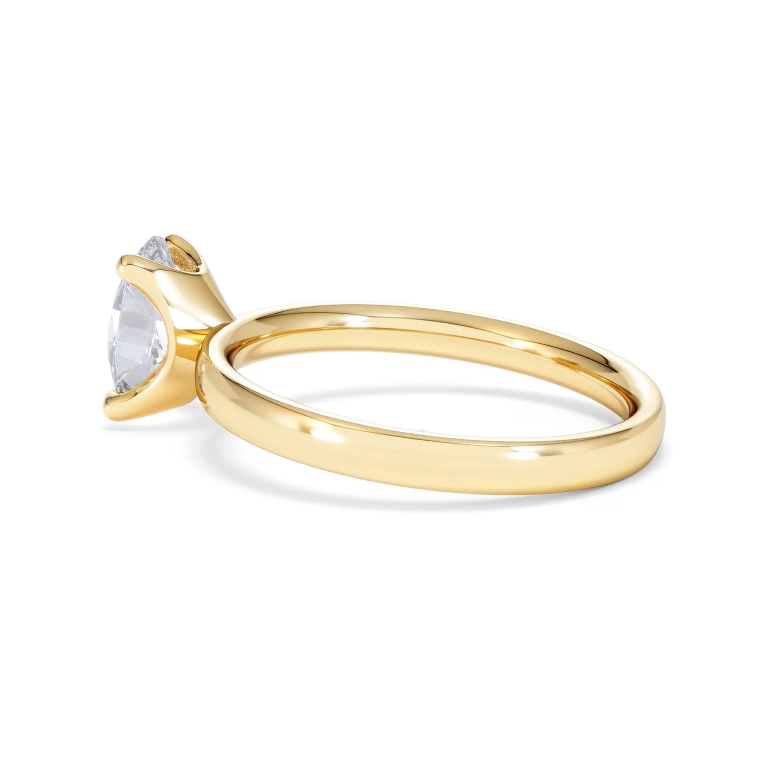 Origin 1.00ct Oval Cut Lab Diamond Solitaire Engagement Ring in 18K Yellow Gold - Image 63