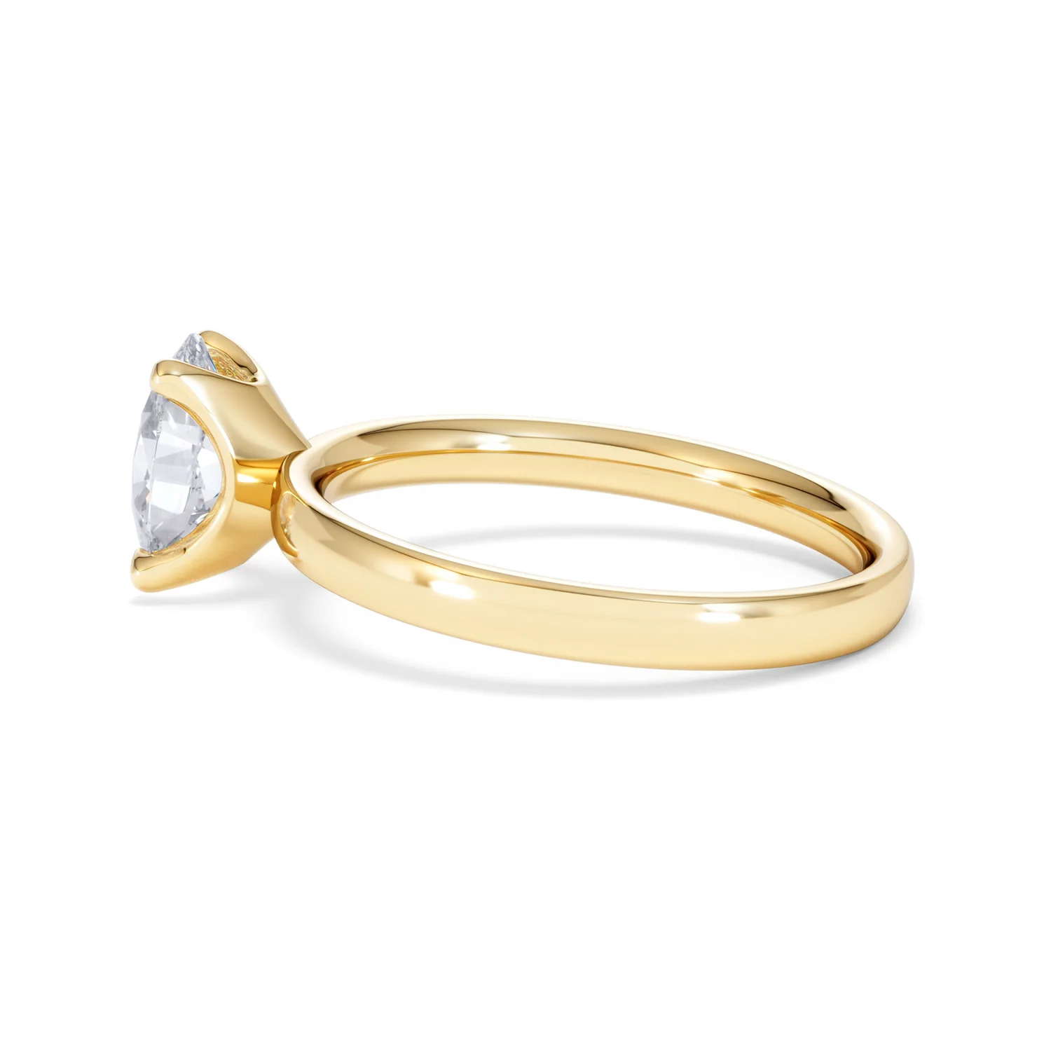 Origin 1.00ct Oval Cut Lab Diamond Solitaire Engagement Ring in 18K Yellow Gold - Image 65