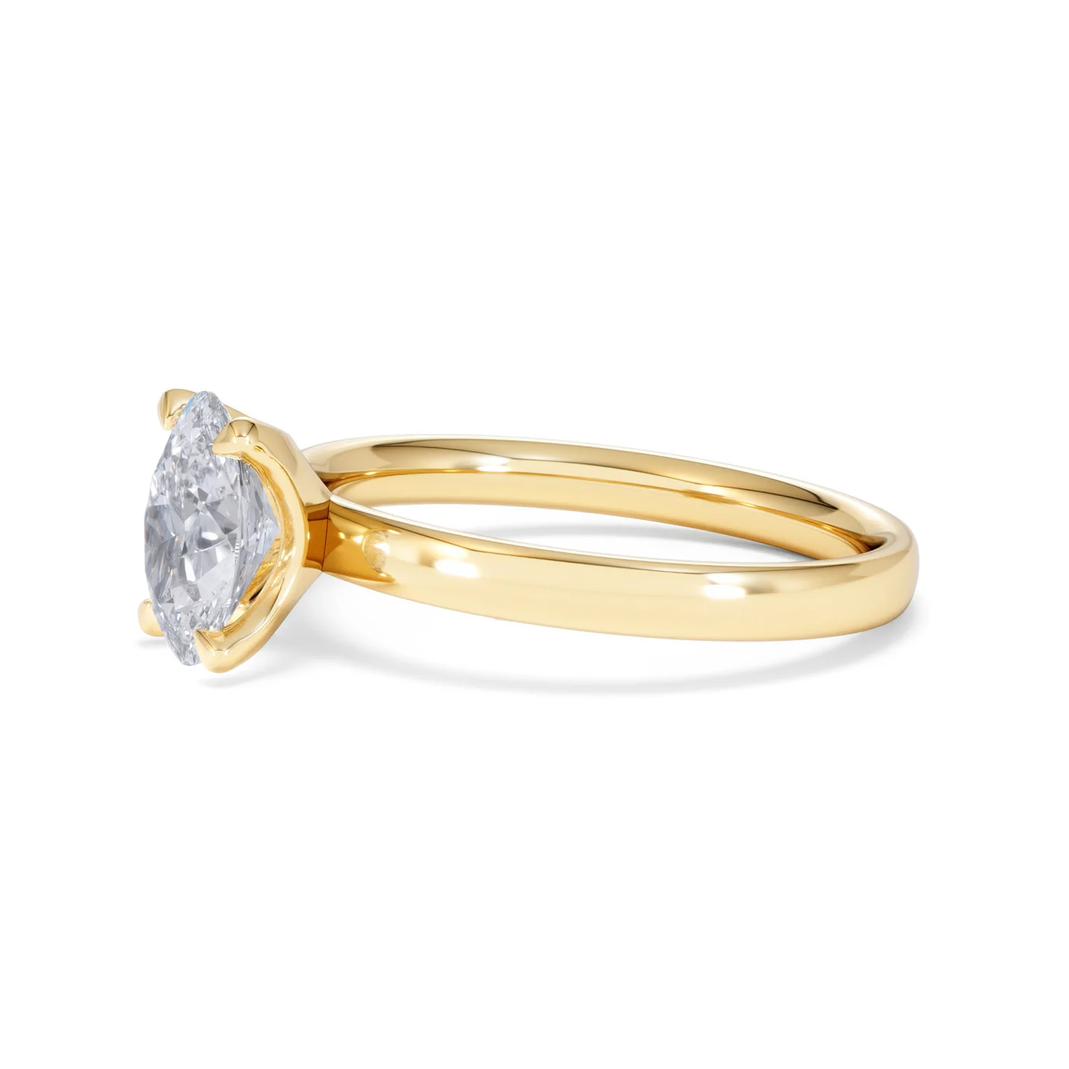 Origin 1.00ct Oval Cut Lab Diamond Solitaire Engagement Ring in 18K Yellow Gold - Image 74