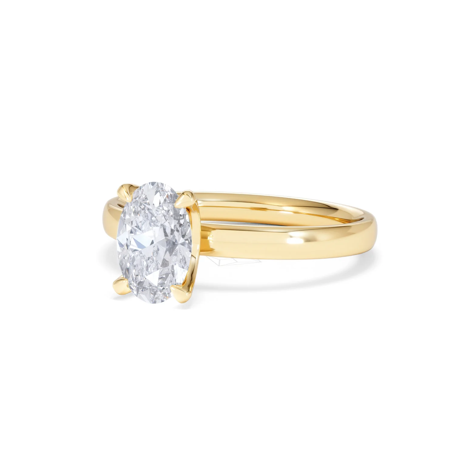 Origin 1.00ct Oval Cut Lab Diamond Solitaire Engagement Ring in 18K Yellow Gold - Image 82