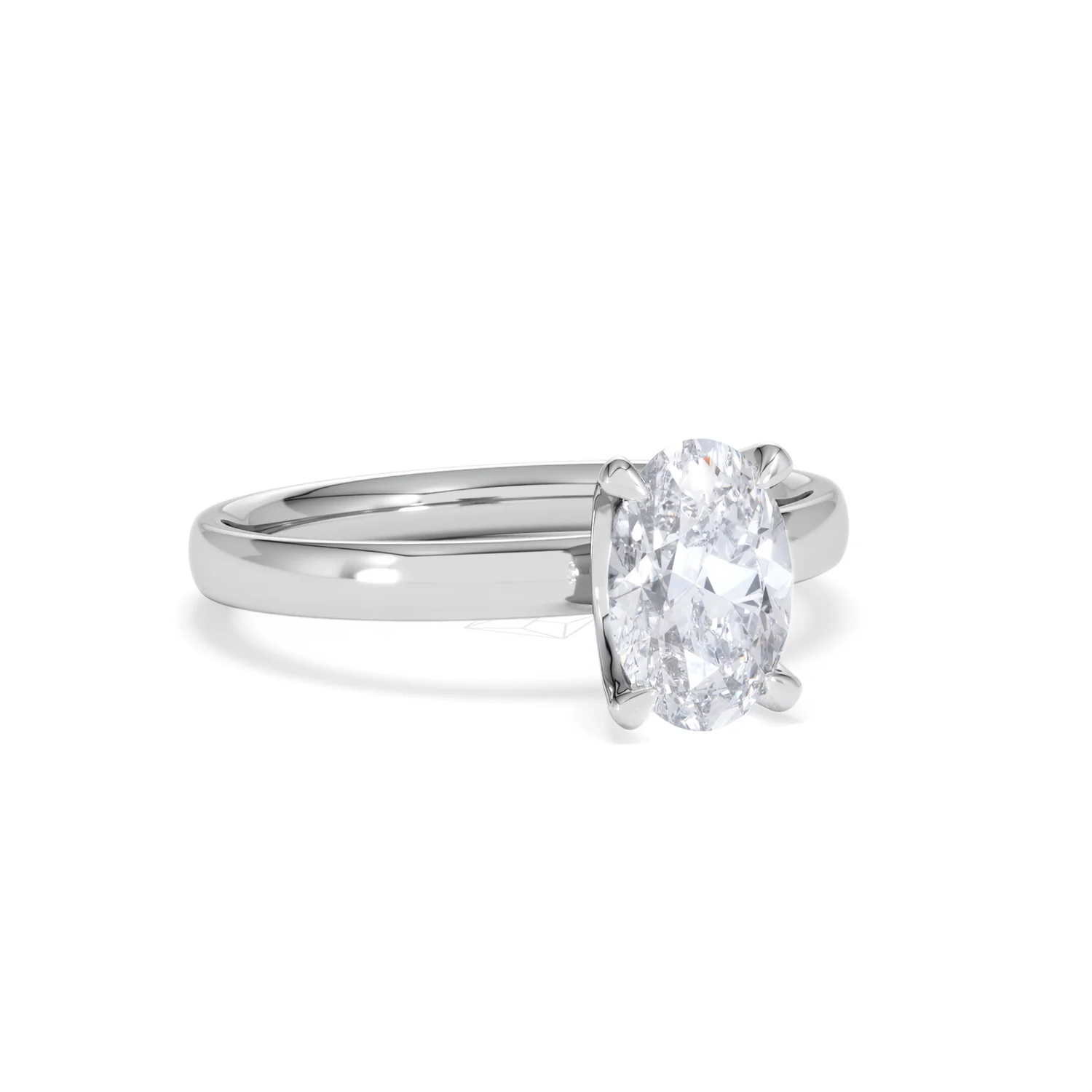 Origin 1.00ct Oval Cut Lab Diamond Solitaire Engagement Ring in Platinum - Image 13