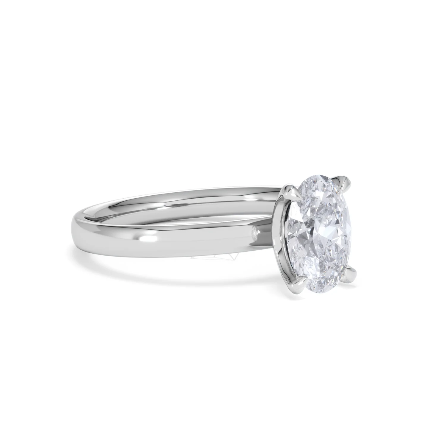 Origin 1.00ct Oval Cut Lab Diamond Solitaire Engagement Ring in Platinum - Image 16