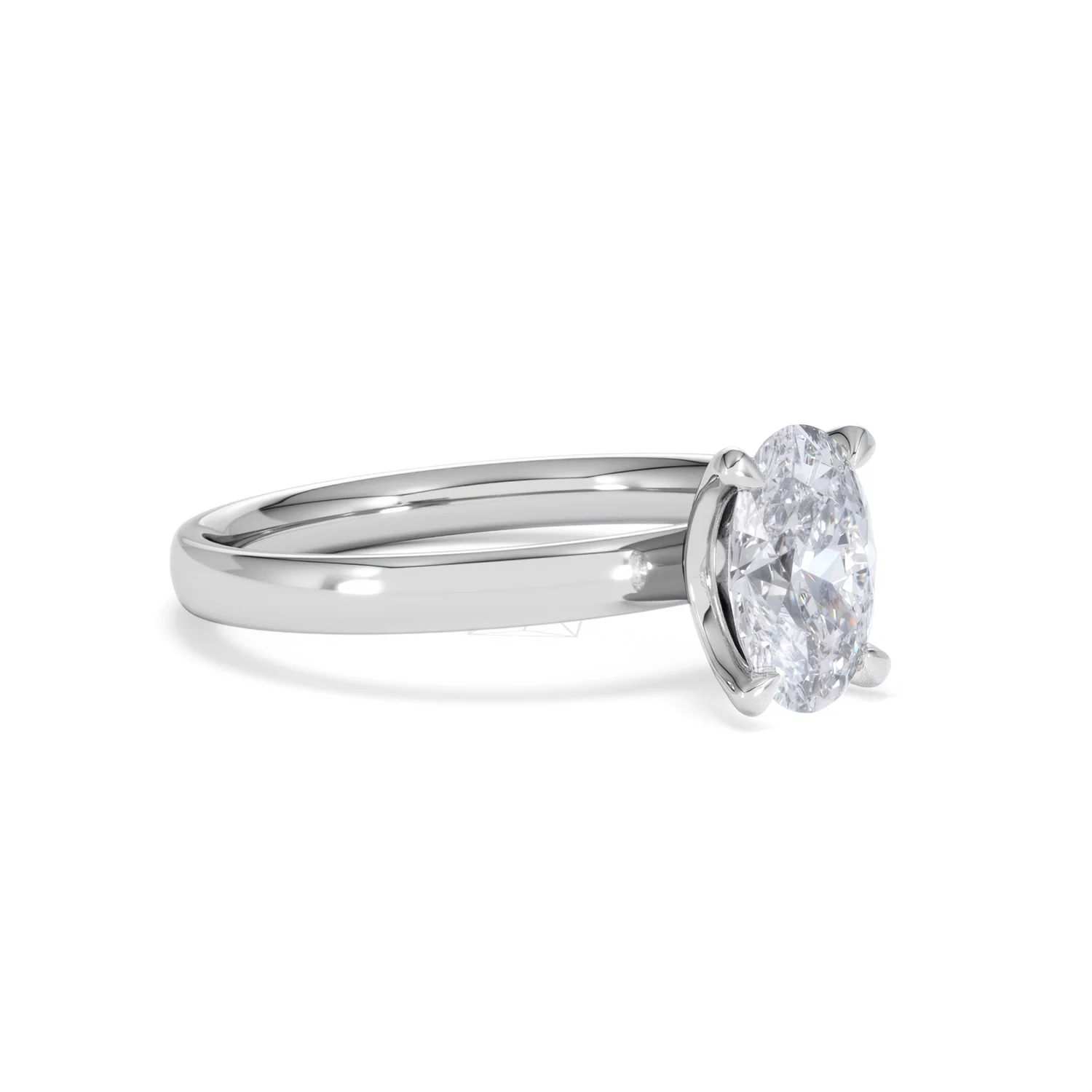 Origin 1.00ct Oval Cut Lab Diamond Solitaire Engagement Ring in Platinum - Image 17