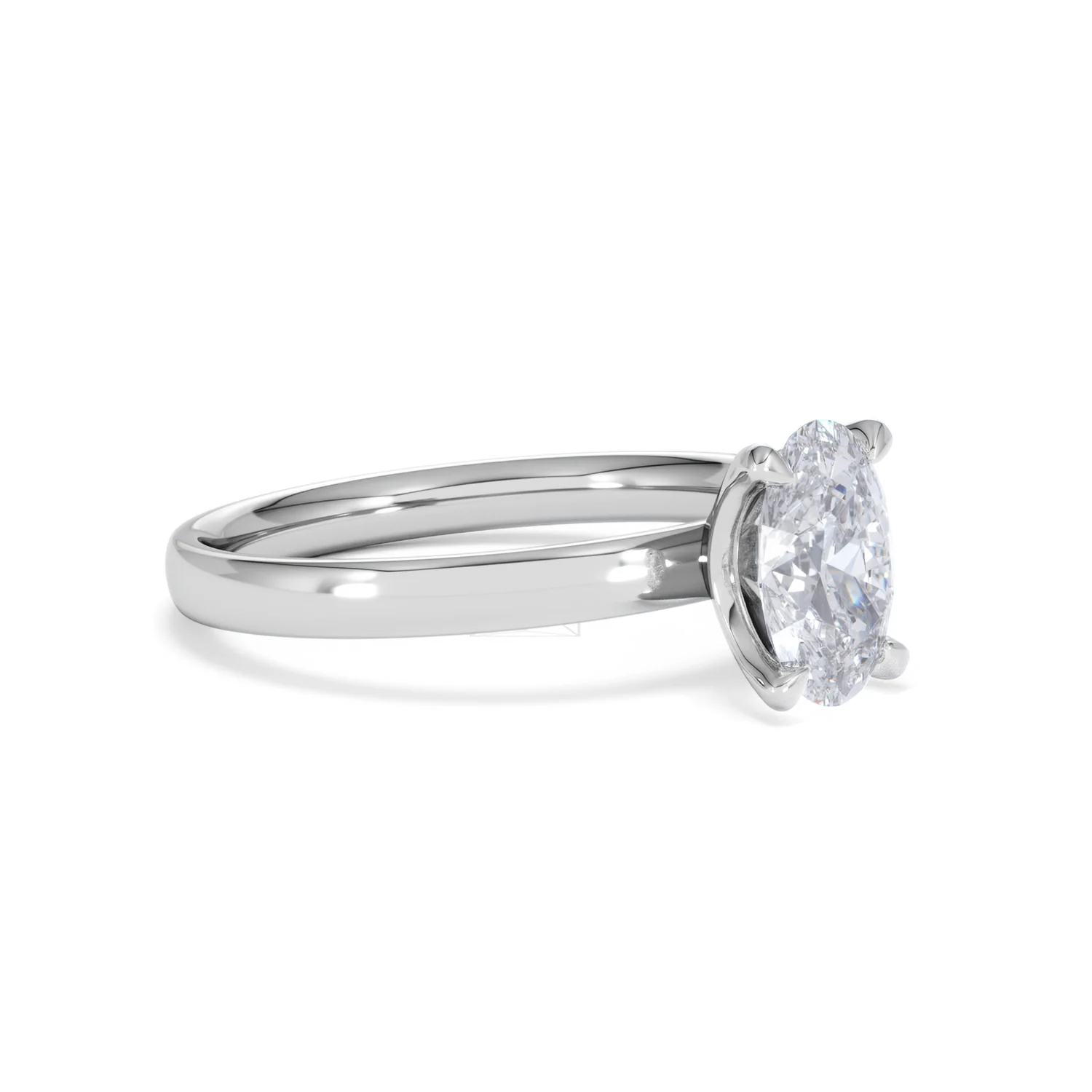 Origin 1.00ct Oval Cut Lab Diamond Solitaire Engagement Ring in Platinum - Image 18