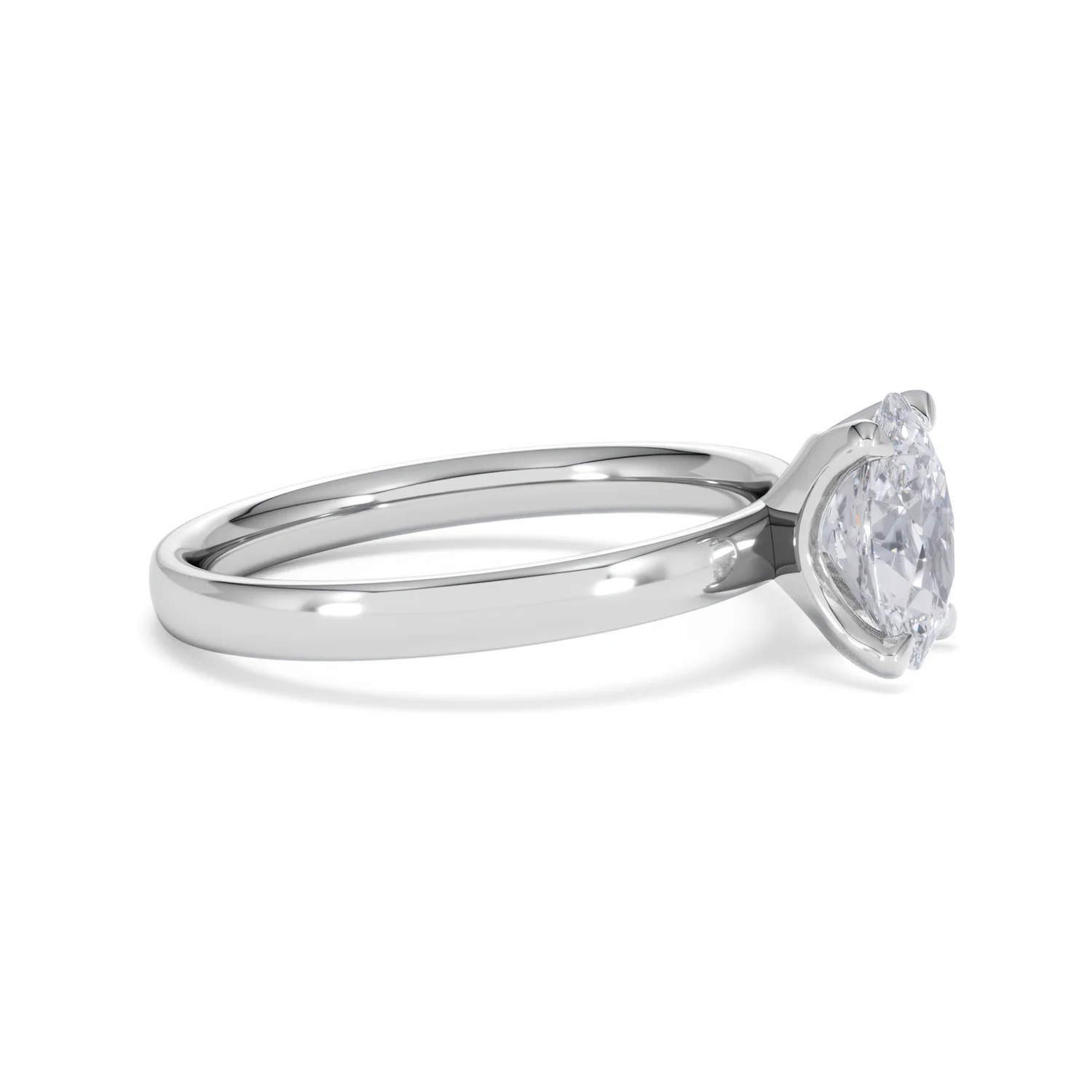 Origin 1.00ct Oval Cut Lab Diamond Solitaire Engagement Ring in Platinum - Image 23