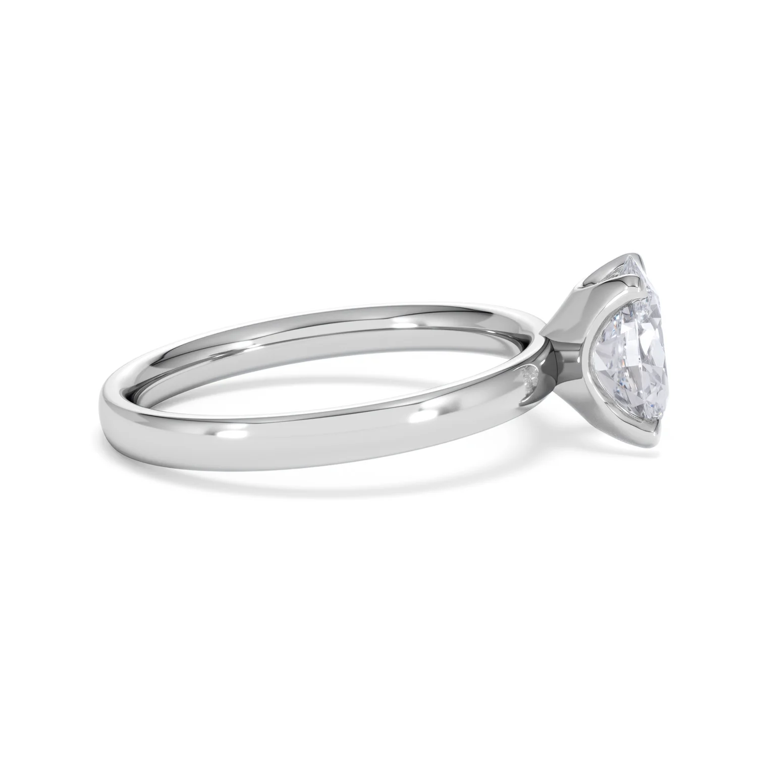 Origin 1.00ct Oval Cut Lab Diamond Solitaire Engagement Ring in Platinum - Image 27