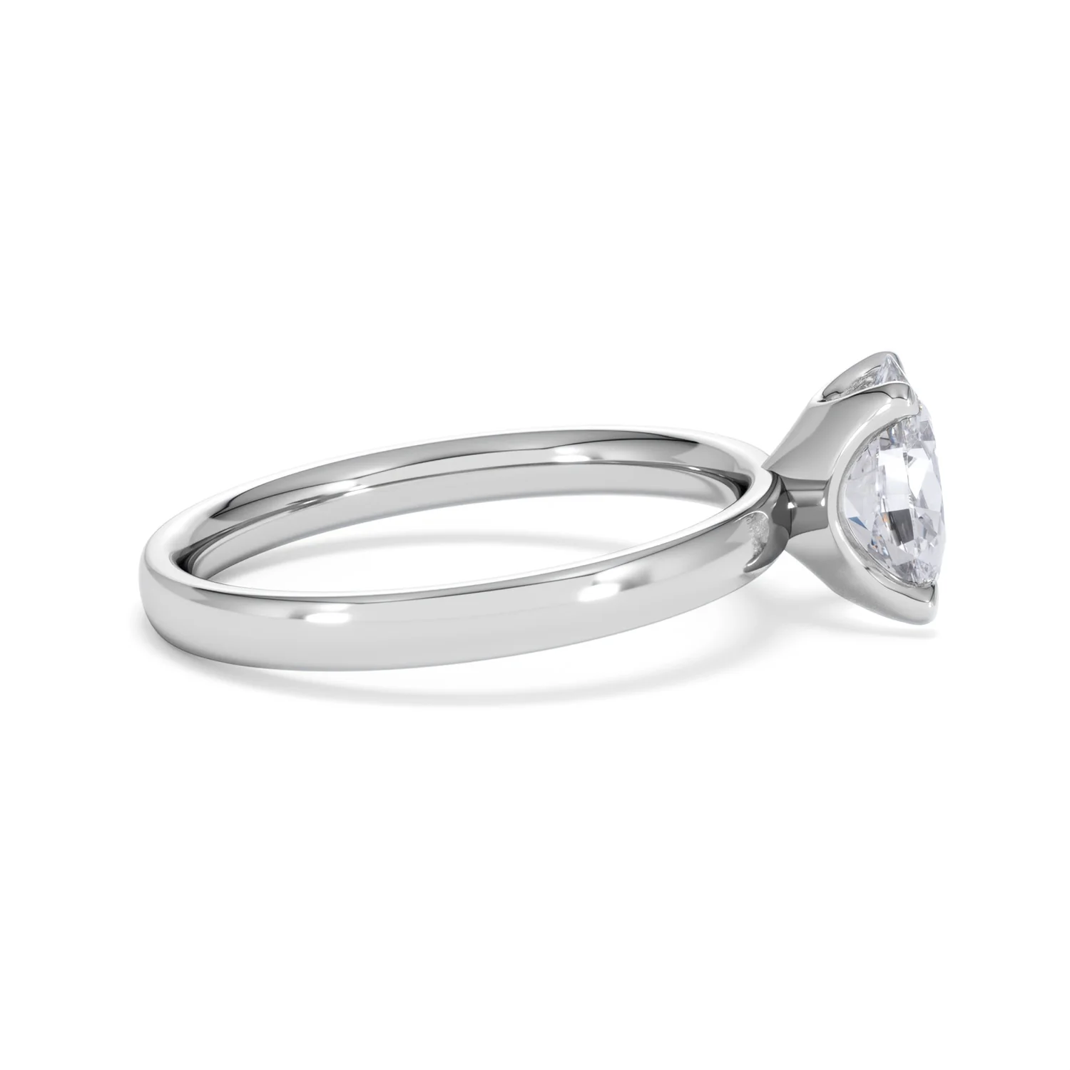 Origin 1.00ct Oval Cut Lab Diamond Solitaire Engagement Ring in Platinum - Image 28