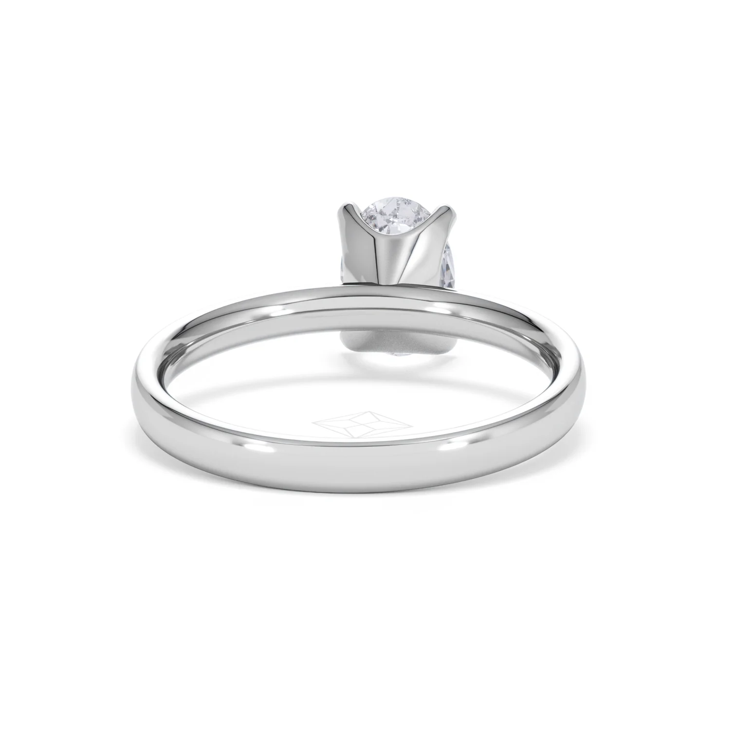 Origin 1.00ct Oval Cut Lab Diamond Solitaire Engagement Ring in Platinum - Image 46