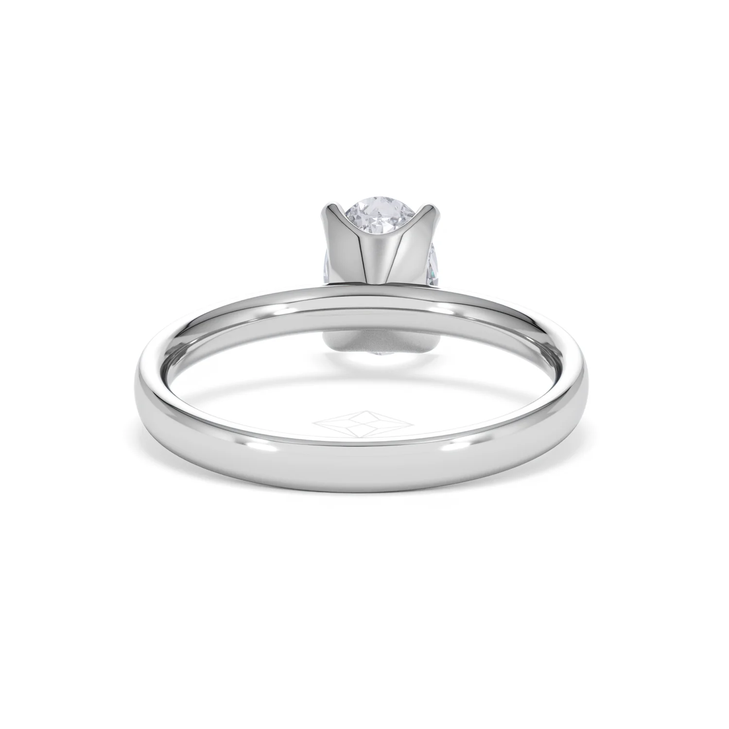Origin 1.00ct Oval Cut Lab Diamond Solitaire Engagement Ring in Platinum - Image 47