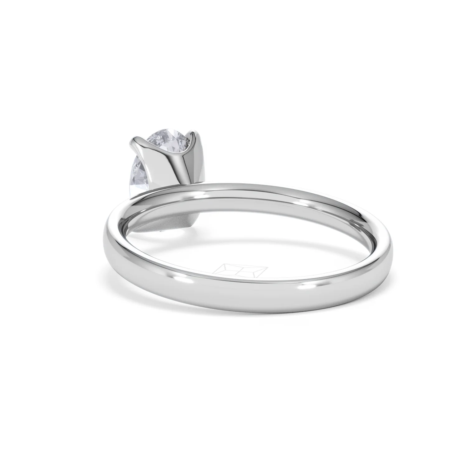 Origin 1.00ct Oval Cut Lab Diamond Solitaire Engagement Ring in Platinum - Image 54