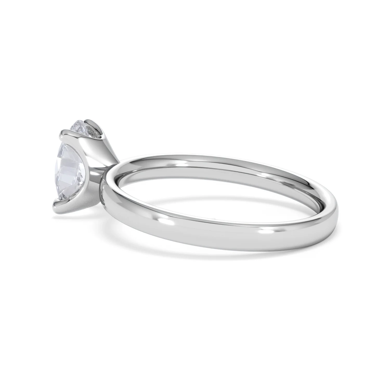 Origin 1.00ct Oval Cut Lab Diamond Solitaire Engagement Ring in Platinum - Image 63