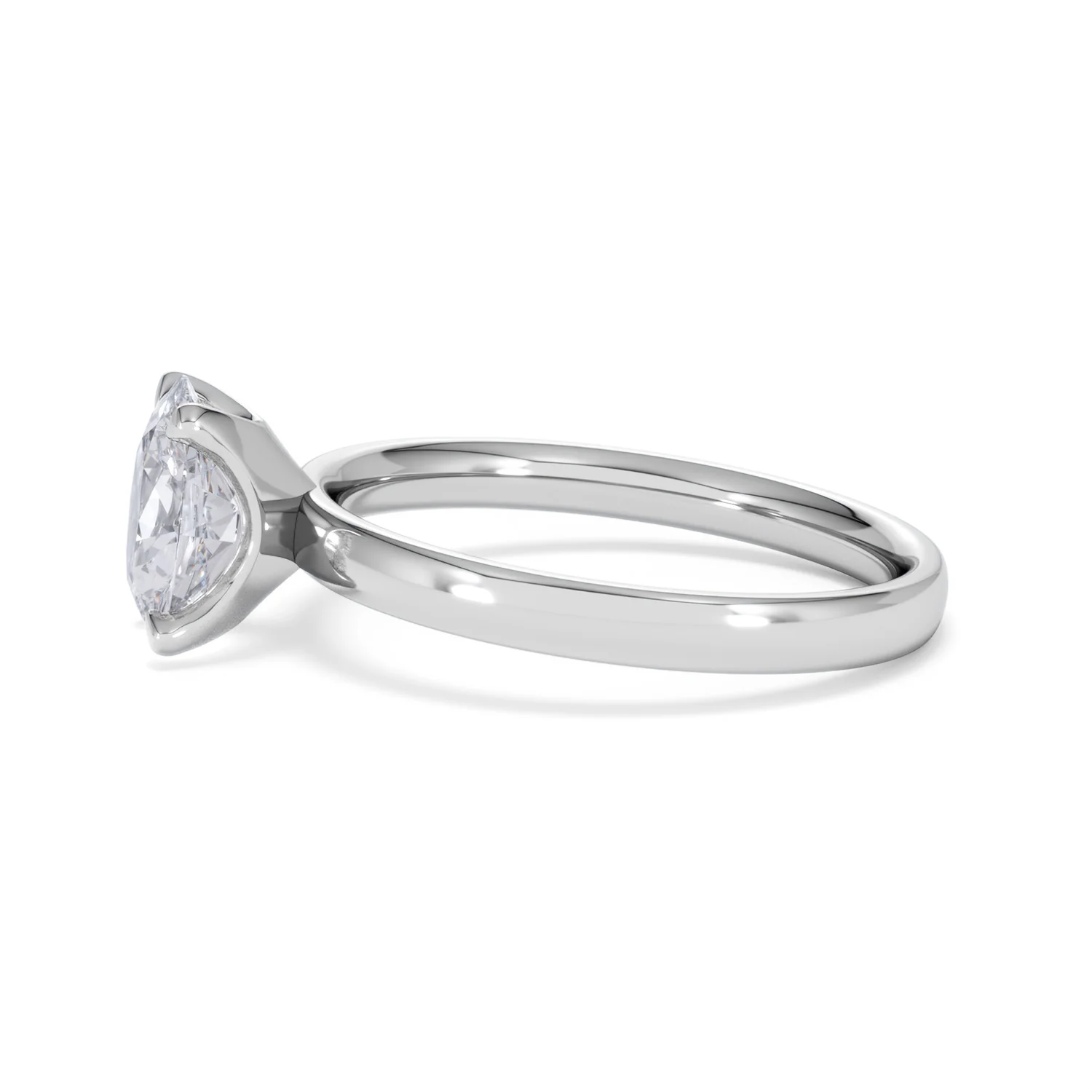 Origin 1.00ct Oval Cut Lab Diamond Solitaire Engagement Ring in Platinum - Image 70