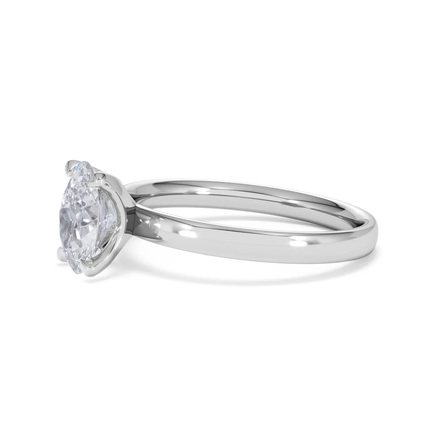 Origin 1.00ct Oval Cut Lab Diamond Solitaire Engagement Ring in Platinum - Image 74