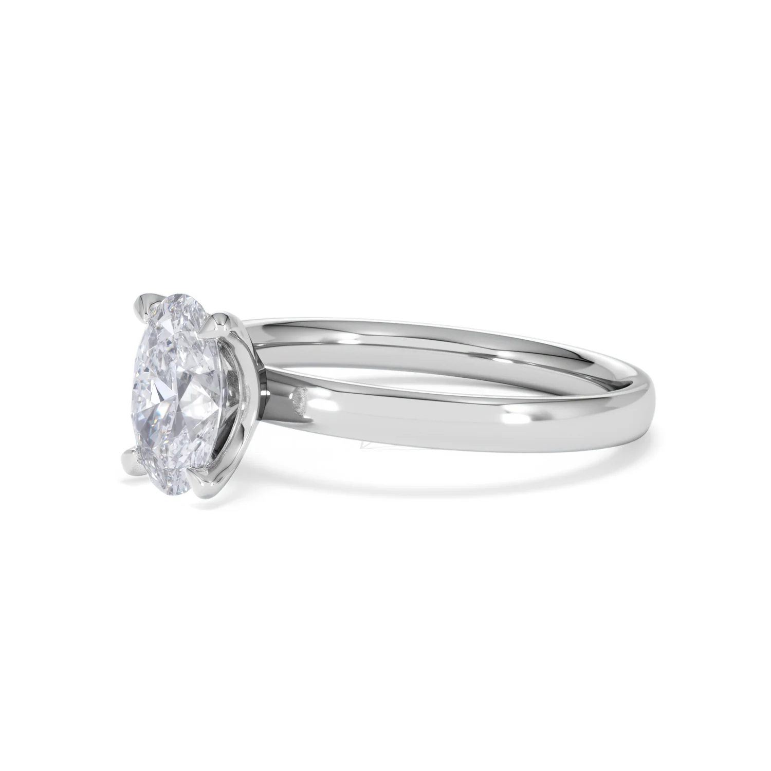 Origin 1.00ct Oval Cut Lab Diamond Solitaire Engagement Ring in Platinum - Image 77