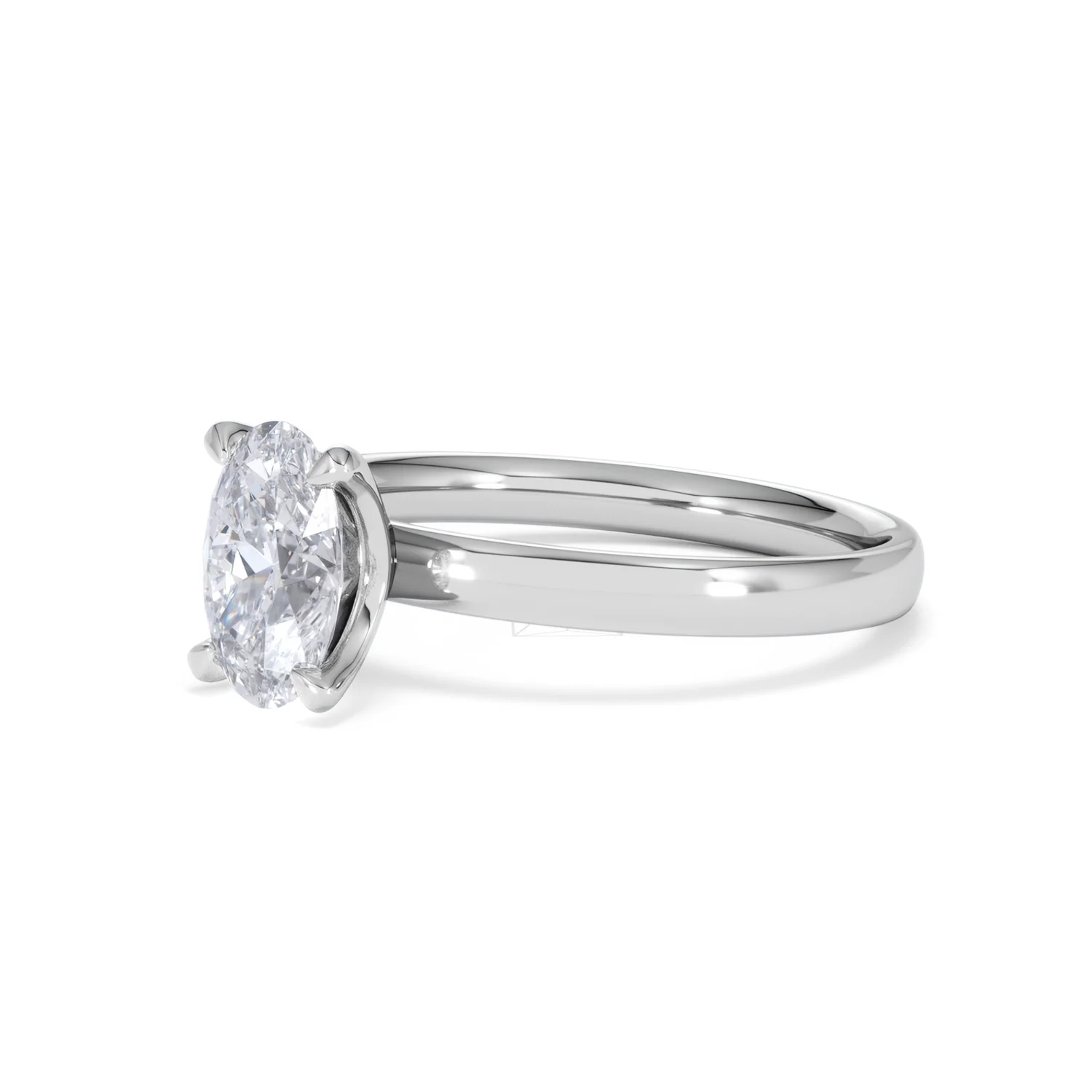 Origin 1.00ct Oval Cut Lab Diamond Solitaire Engagement Ring in Platinum - Image 78