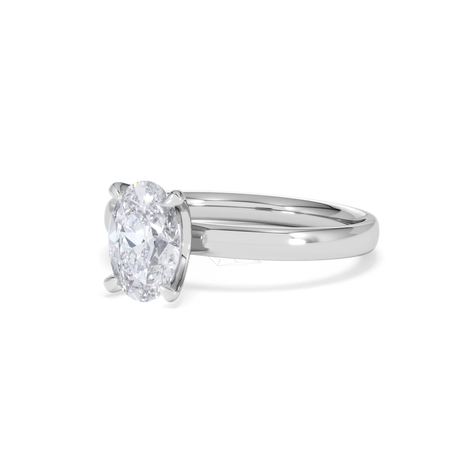 Origin 1.00ct Oval Cut Lab Diamond Solitaire Engagement Ring in Platinum - Image 81