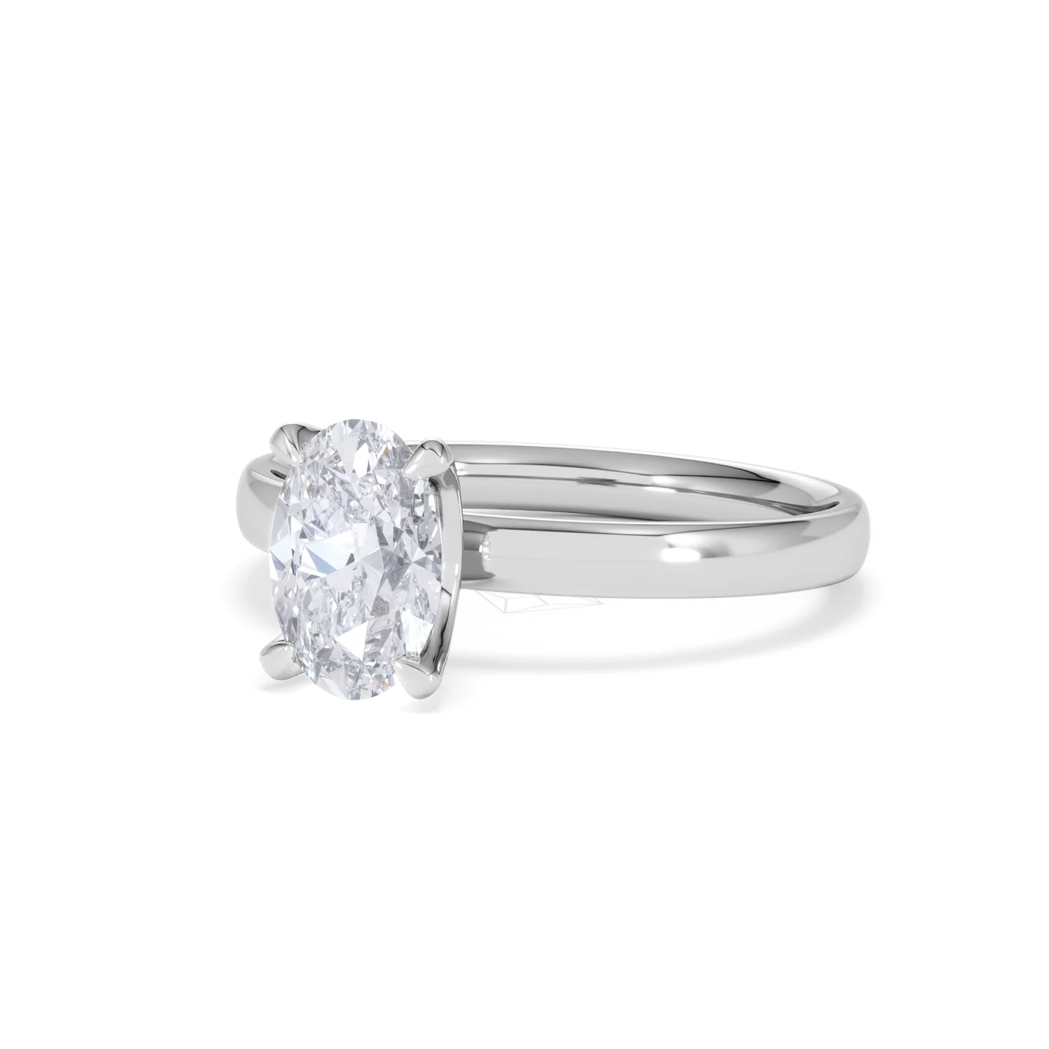 Origin 1.00ct Oval Cut Lab Diamond Solitaire Engagement Ring in Platinum - Image 82