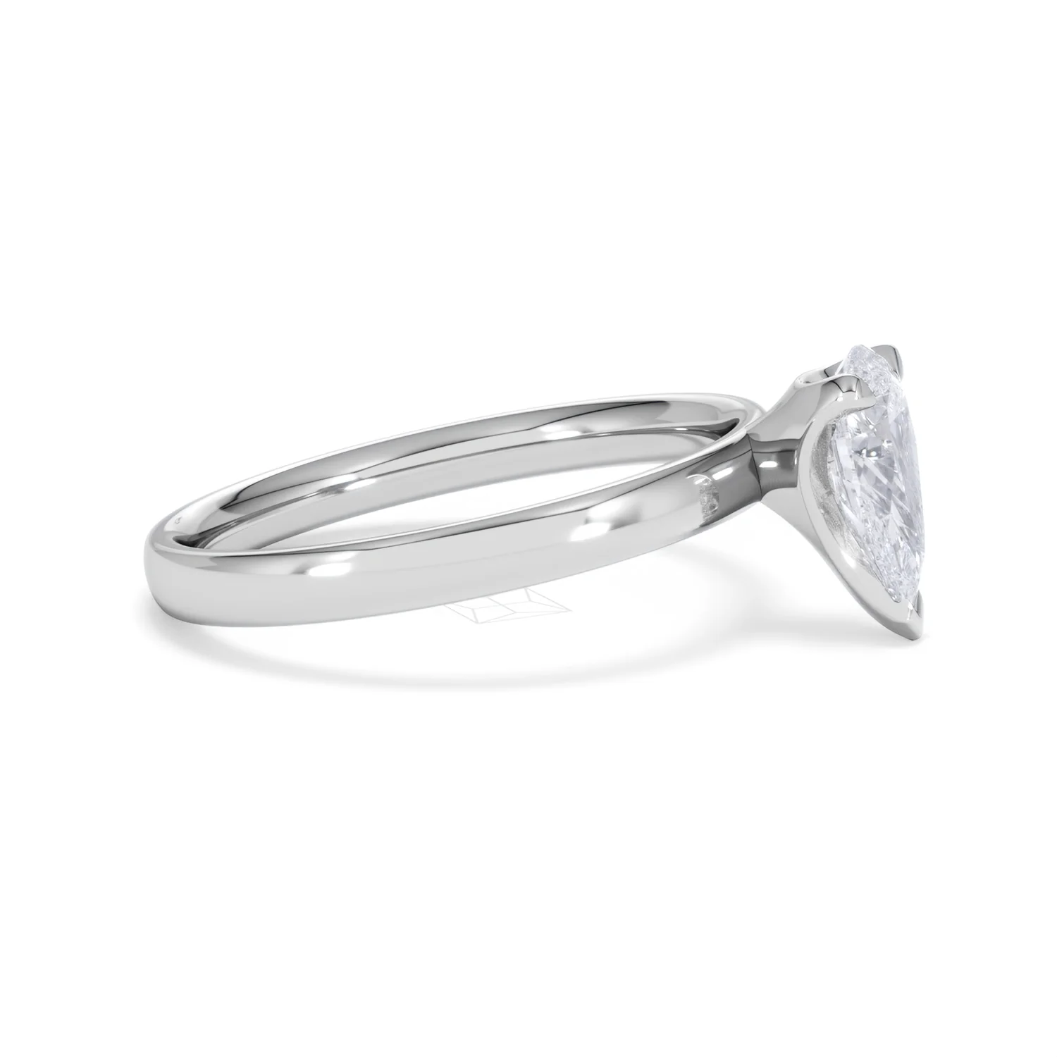Origin 1.00ct Pear Cut Lab Diamond Solitaire Engagement Ring in 18K White Gold - Image 23