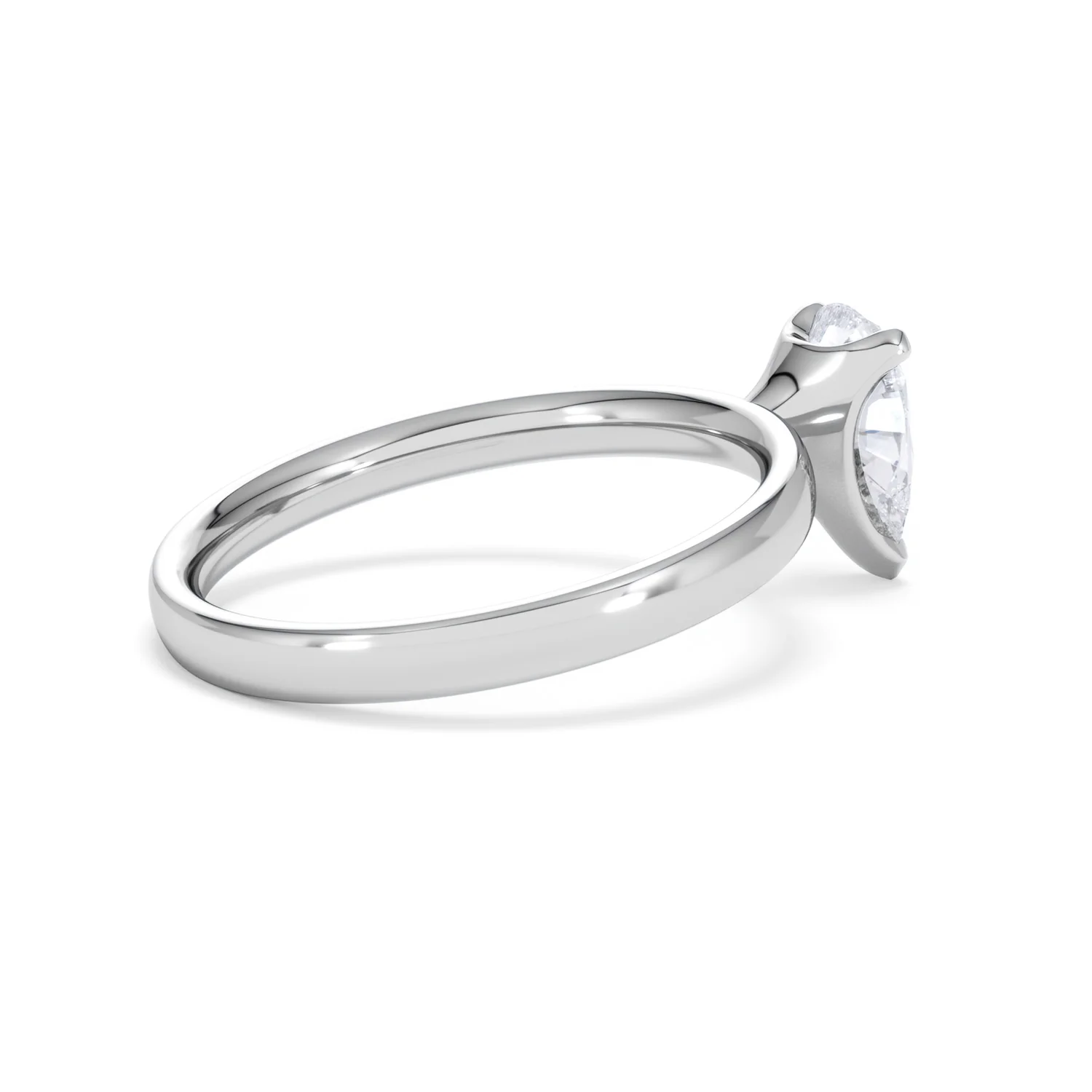 Origin 1.00ct Pear Cut Lab Diamond Solitaire Engagement Ring in 18K White Gold - Image 33