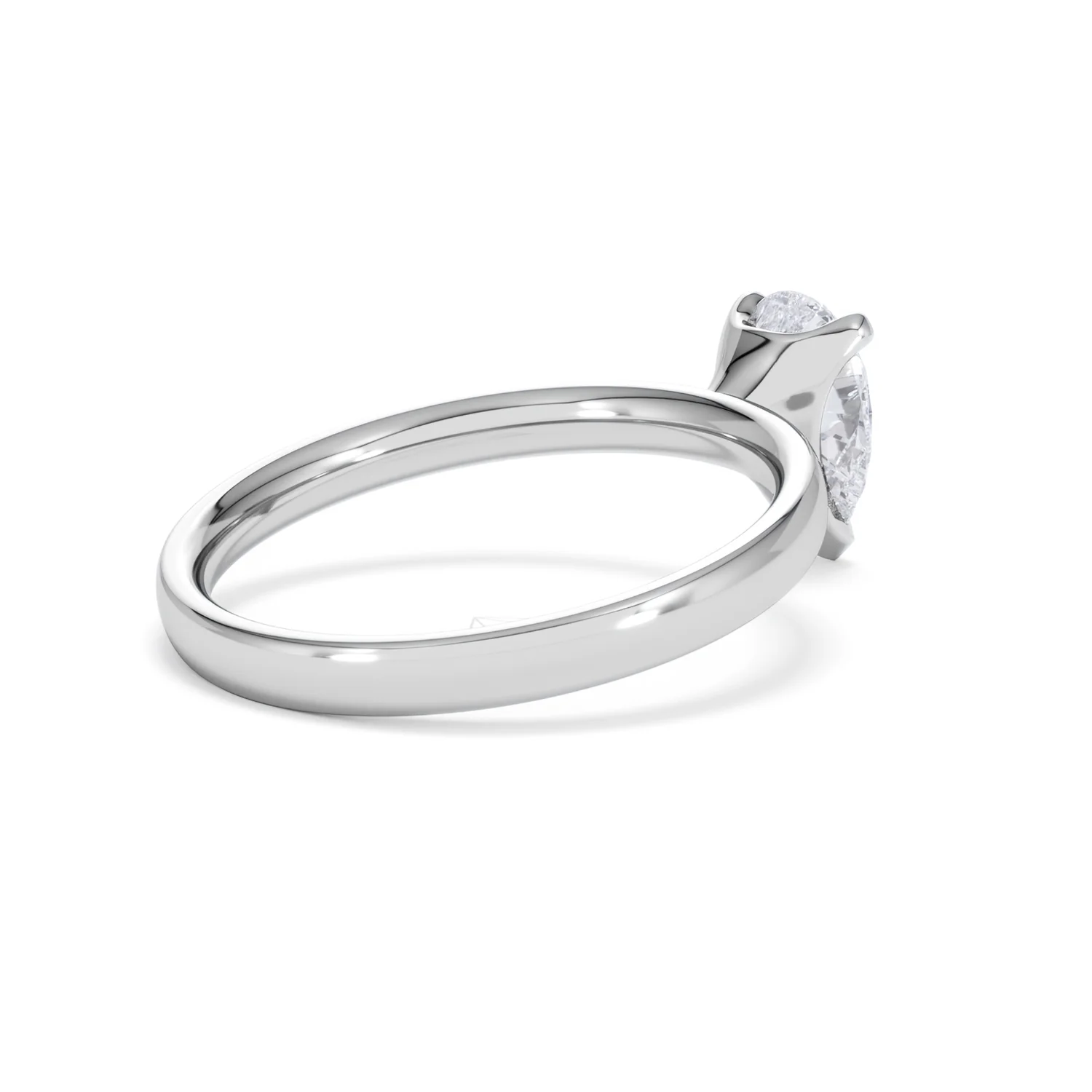 Origin 1.00ct Pear Cut Lab Diamond Solitaire Engagement Ring in 18K White Gold - Image 36