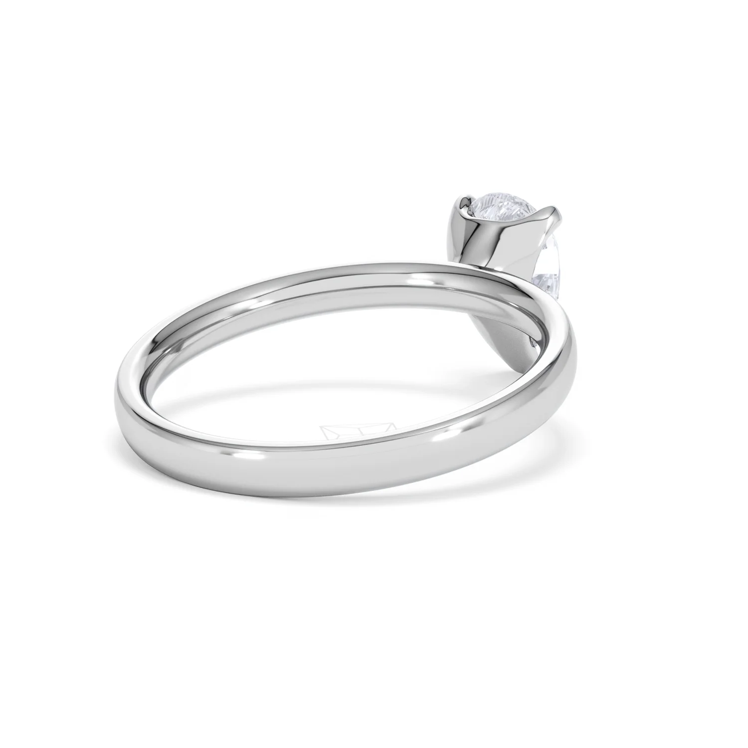 Origin 1.00ct Pear Cut Lab Diamond Solitaire Engagement Ring in 18K White Gold - Image 39