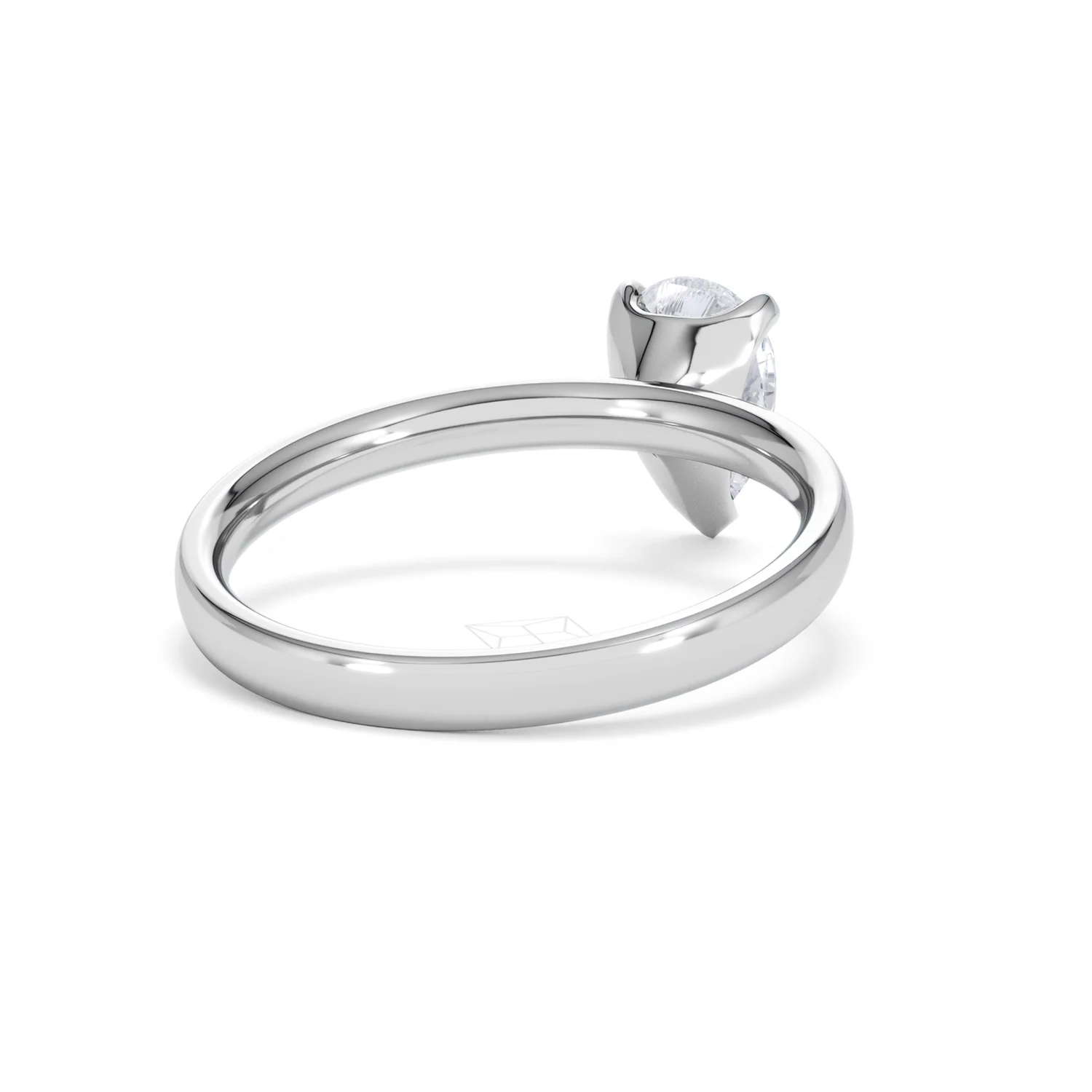Origin 1.00ct Pear Cut Lab Diamond Solitaire Engagement Ring in 18K White Gold - Image 41
