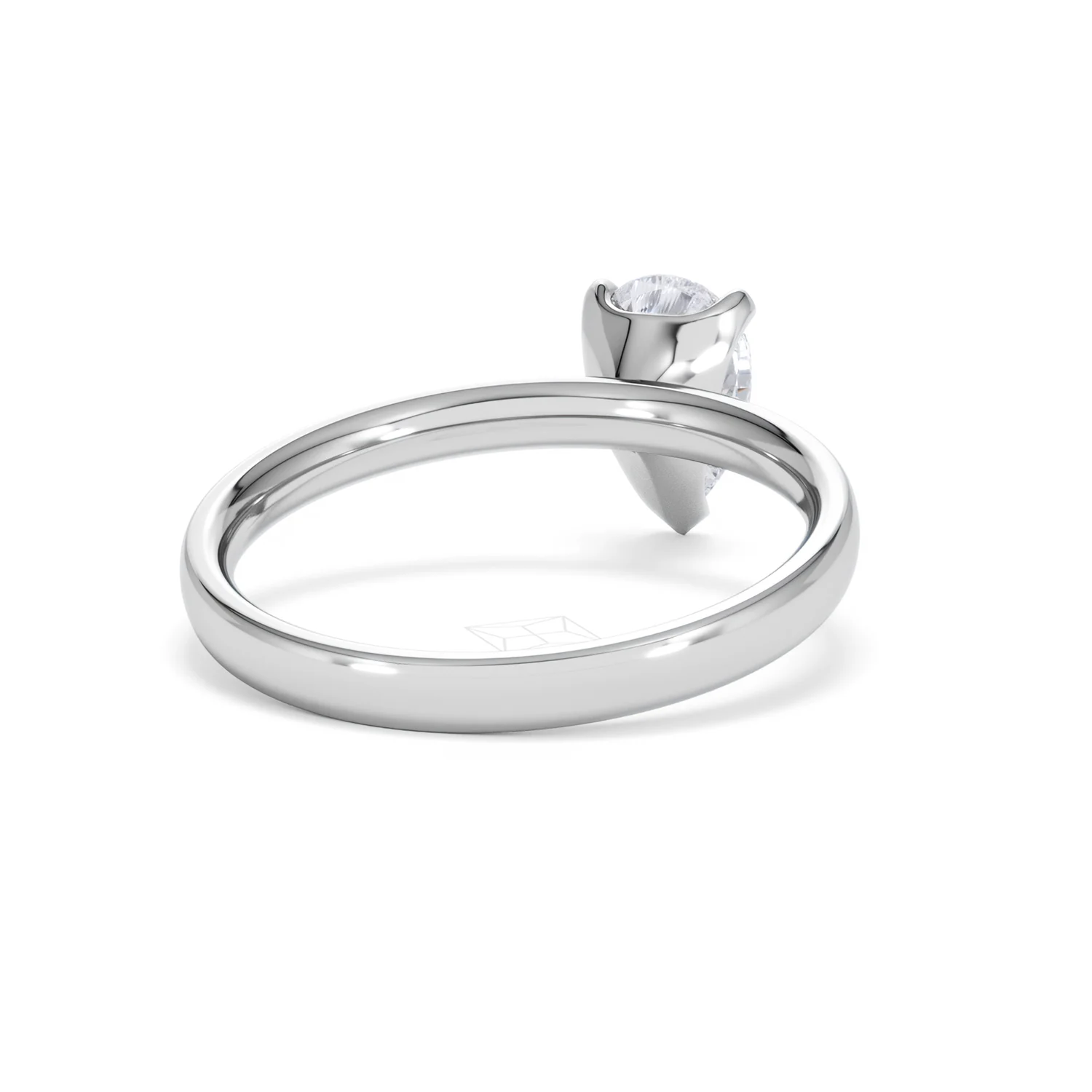 Origin 1.00ct Pear Cut Lab Diamond Solitaire Engagement Ring in 18K White Gold - Image 42