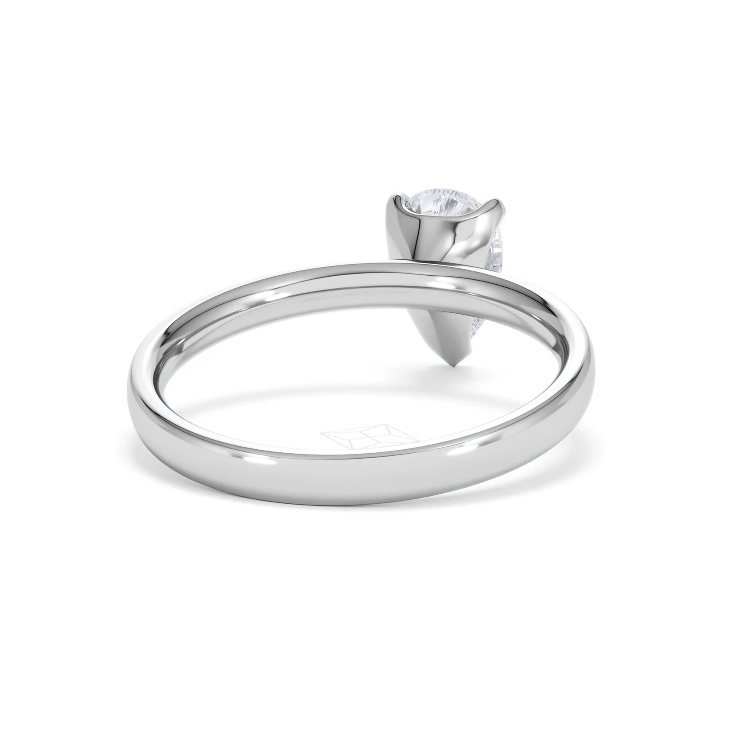 Origin 1.00ct Pear Cut Lab Diamond Solitaire Engagement Ring in 18K White Gold - Image 43