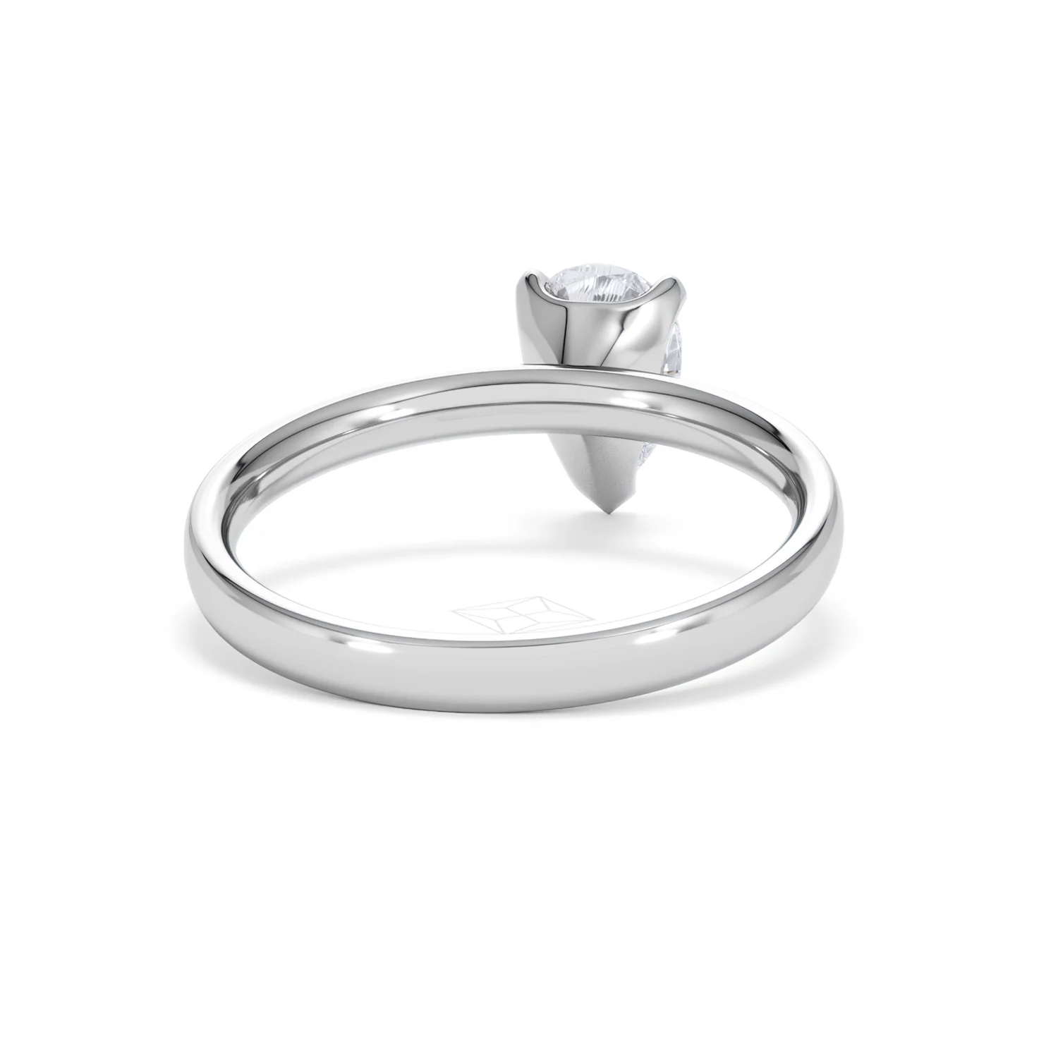 Origin 1.00ct Pear Cut Lab Diamond Solitaire Engagement Ring in 18K White Gold - Image 44
