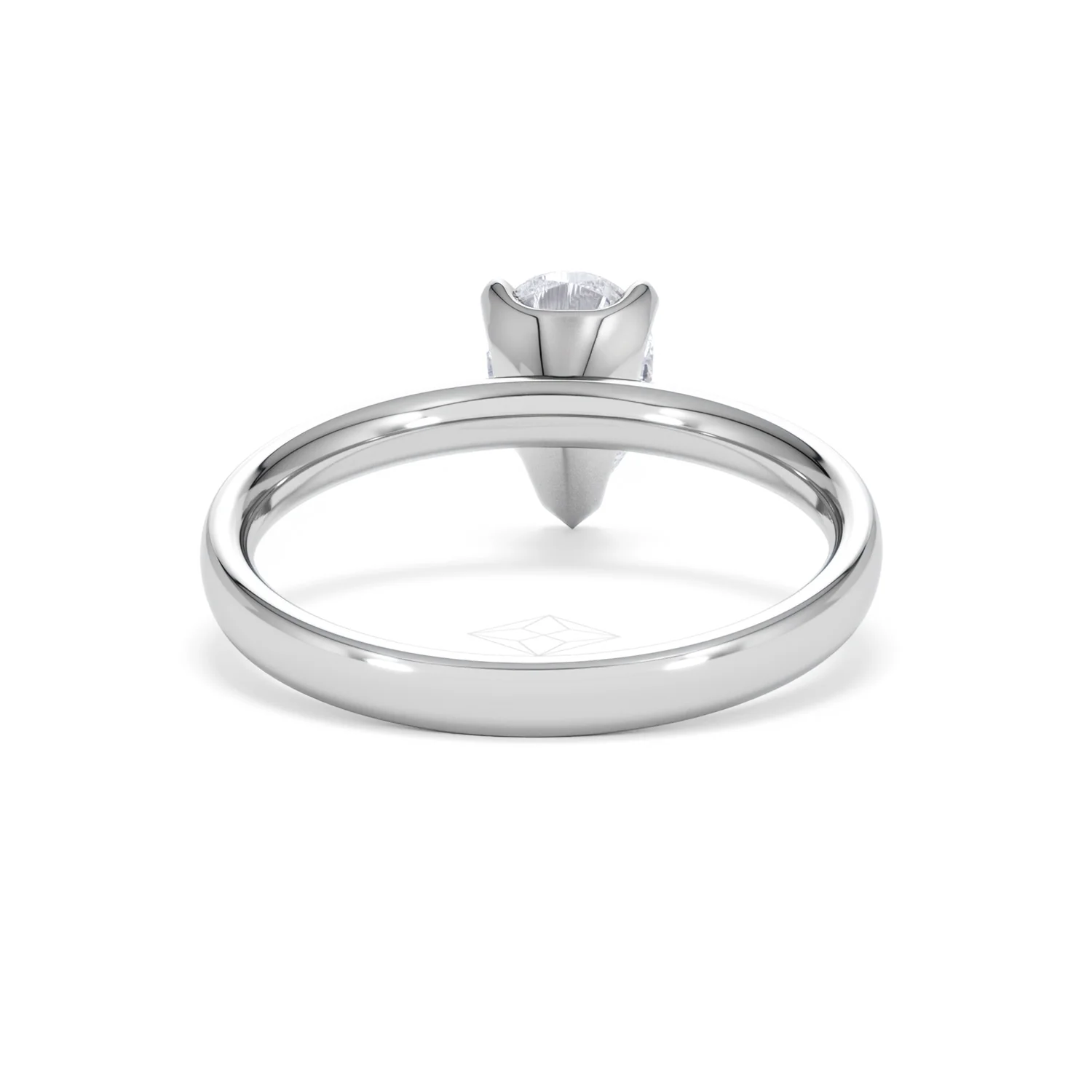 Origin 1.00ct Pear Cut Lab Diamond Solitaire Engagement Ring in 18K White Gold - Image 46