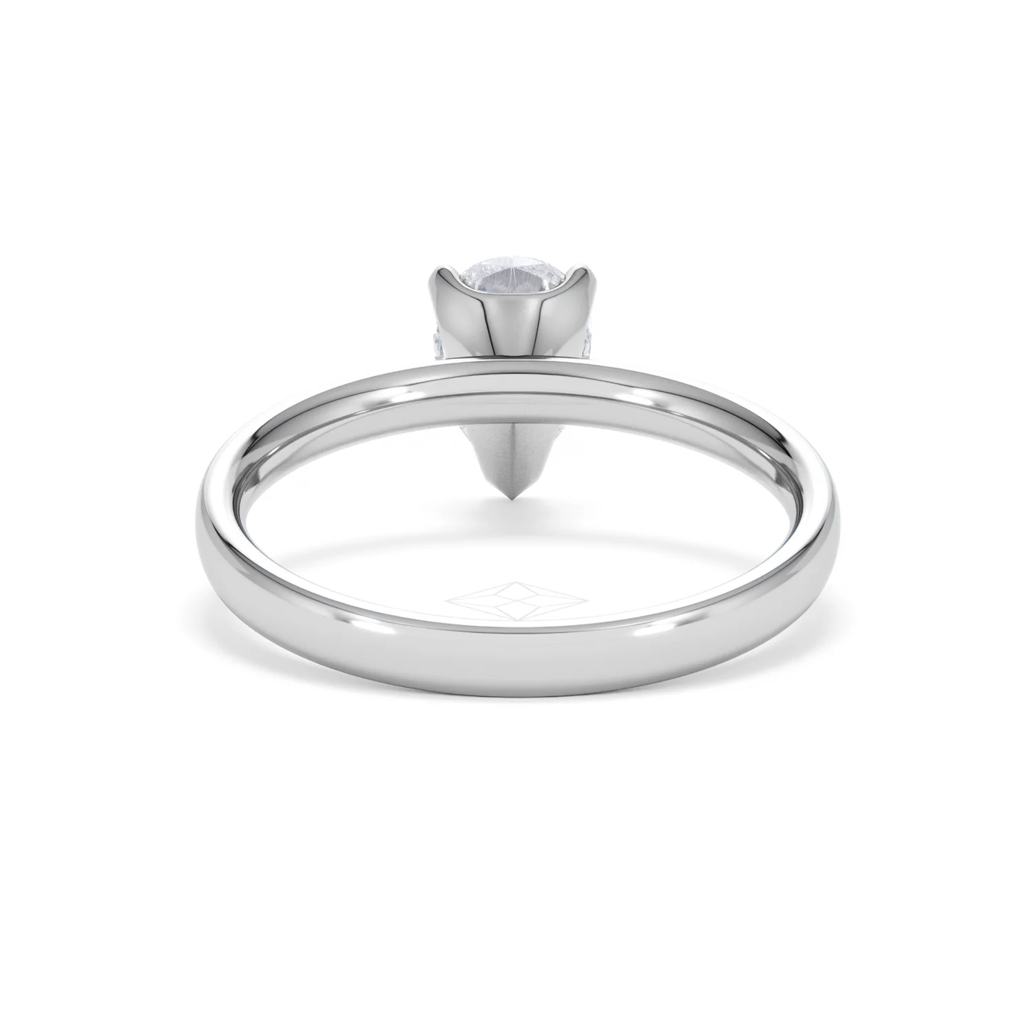 Origin 1.00ct Pear Cut Lab Diamond Solitaire Engagement Ring in 18K White Gold - Image 47