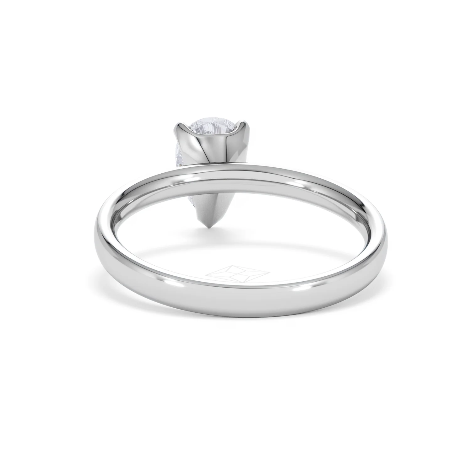 Origin 1.00ct Pear Cut Lab Diamond Solitaire Engagement Ring in 18K White Gold - Image 49