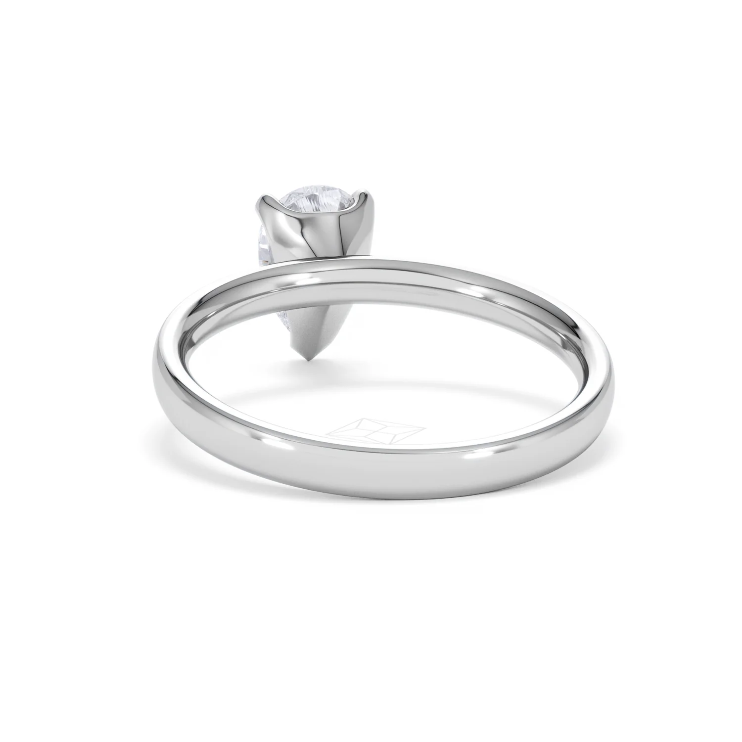 Origin 1.00ct Pear Cut Lab Diamond Solitaire Engagement Ring in 18K White Gold - Image 50