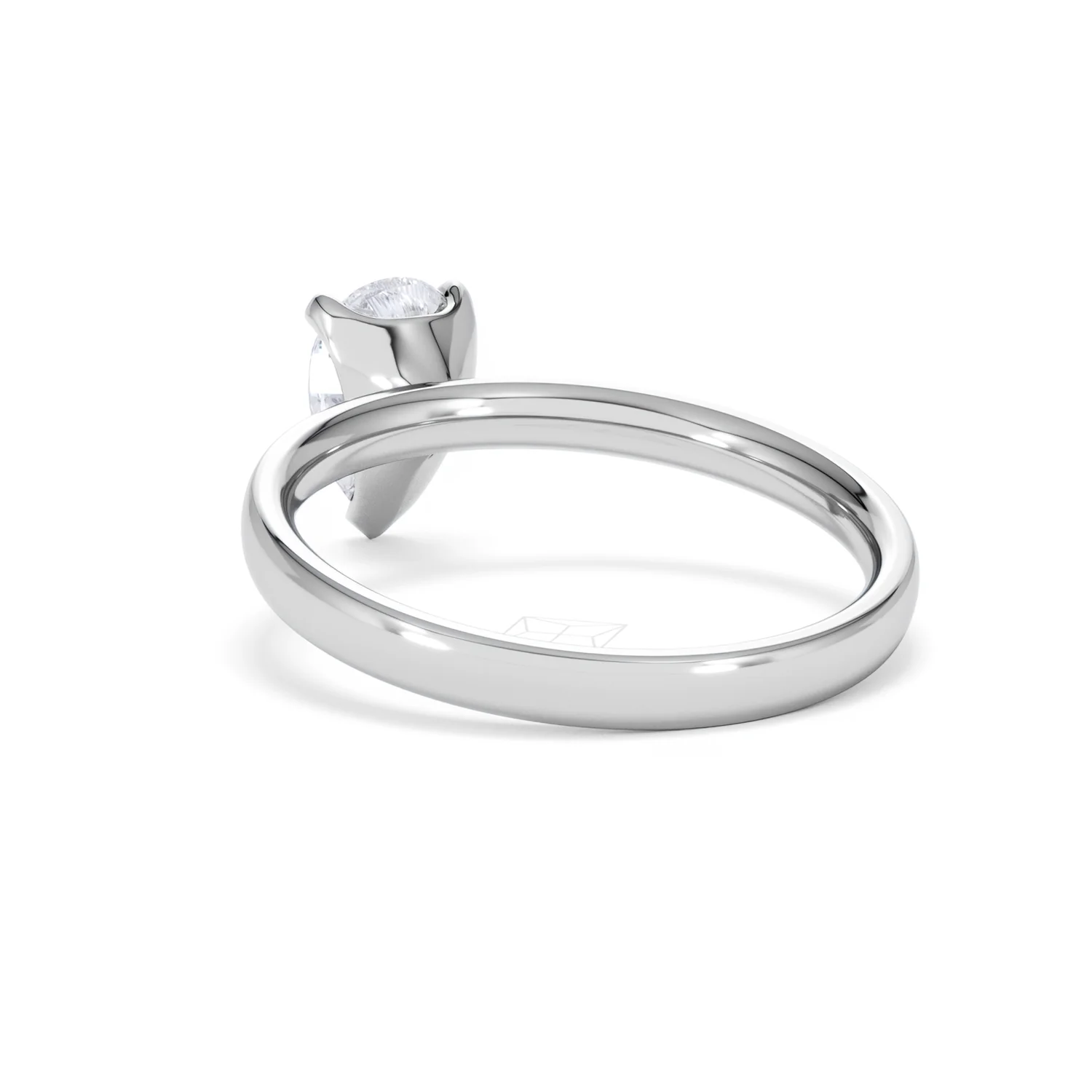 Origin 1.00ct Pear Cut Lab Diamond Solitaire Engagement Ring in 18K White Gold - Image 53