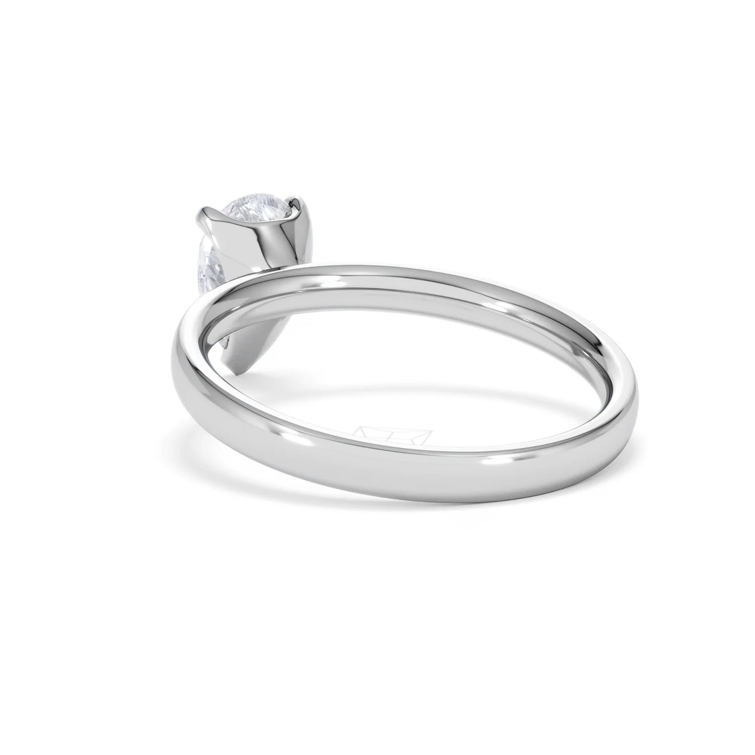 Origin 1.00ct Pear Cut Lab Diamond Solitaire Engagement Ring in 18K White Gold - Image 54