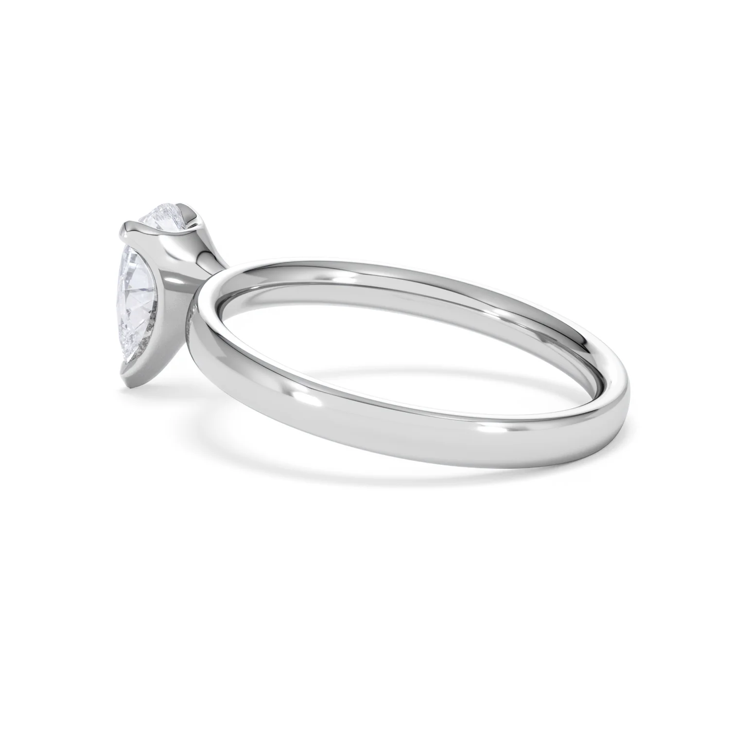Origin 1.00ct Pear Cut Lab Diamond Solitaire Engagement Ring in 18K White Gold - Image 61