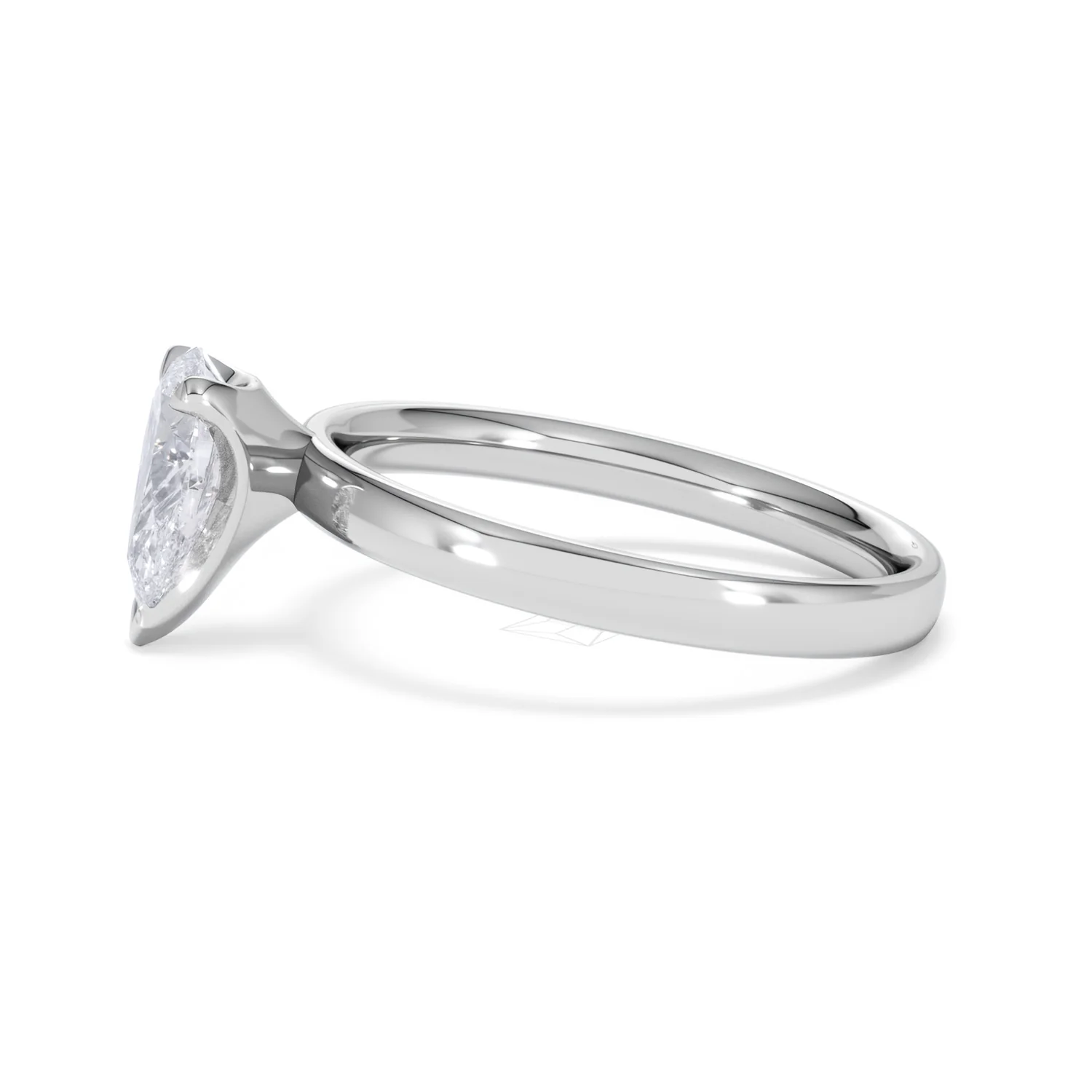 Origin 1.00ct Pear Cut Lab Diamond Solitaire Engagement Ring in 18K White Gold - Image 69