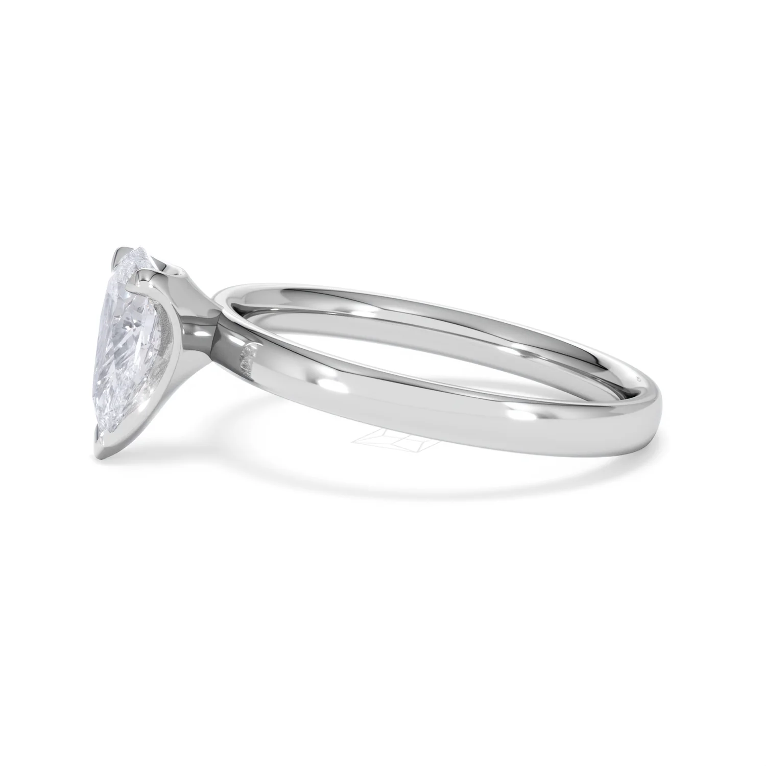 Origin 1.00ct Pear Cut Lab Diamond Solitaire Engagement Ring in 18K White Gold - Image 70