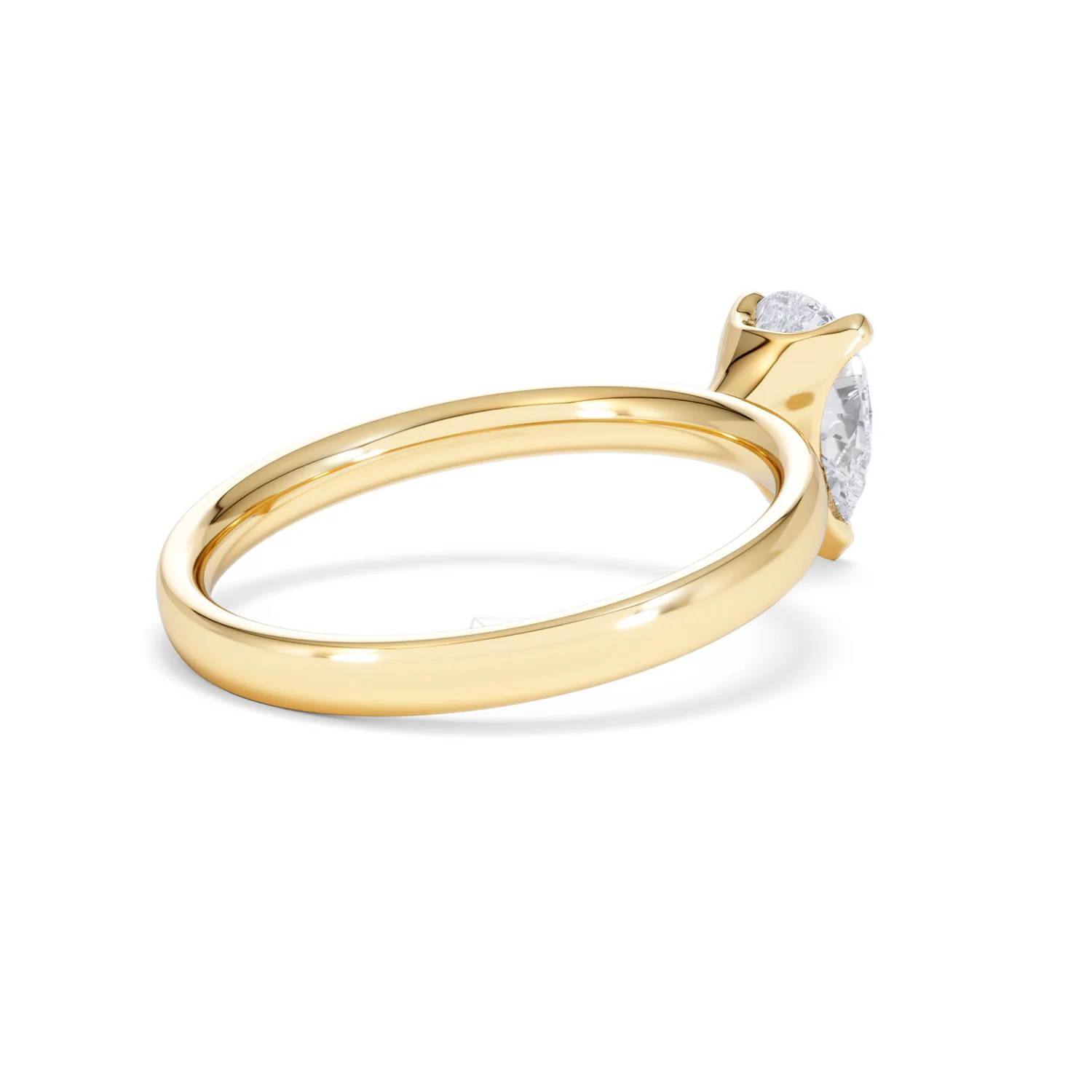 Origin 1.00ct Pear Cut Lab Diamond Solitaire Engagement Ring in 18K Yellow Gold - Image 37
