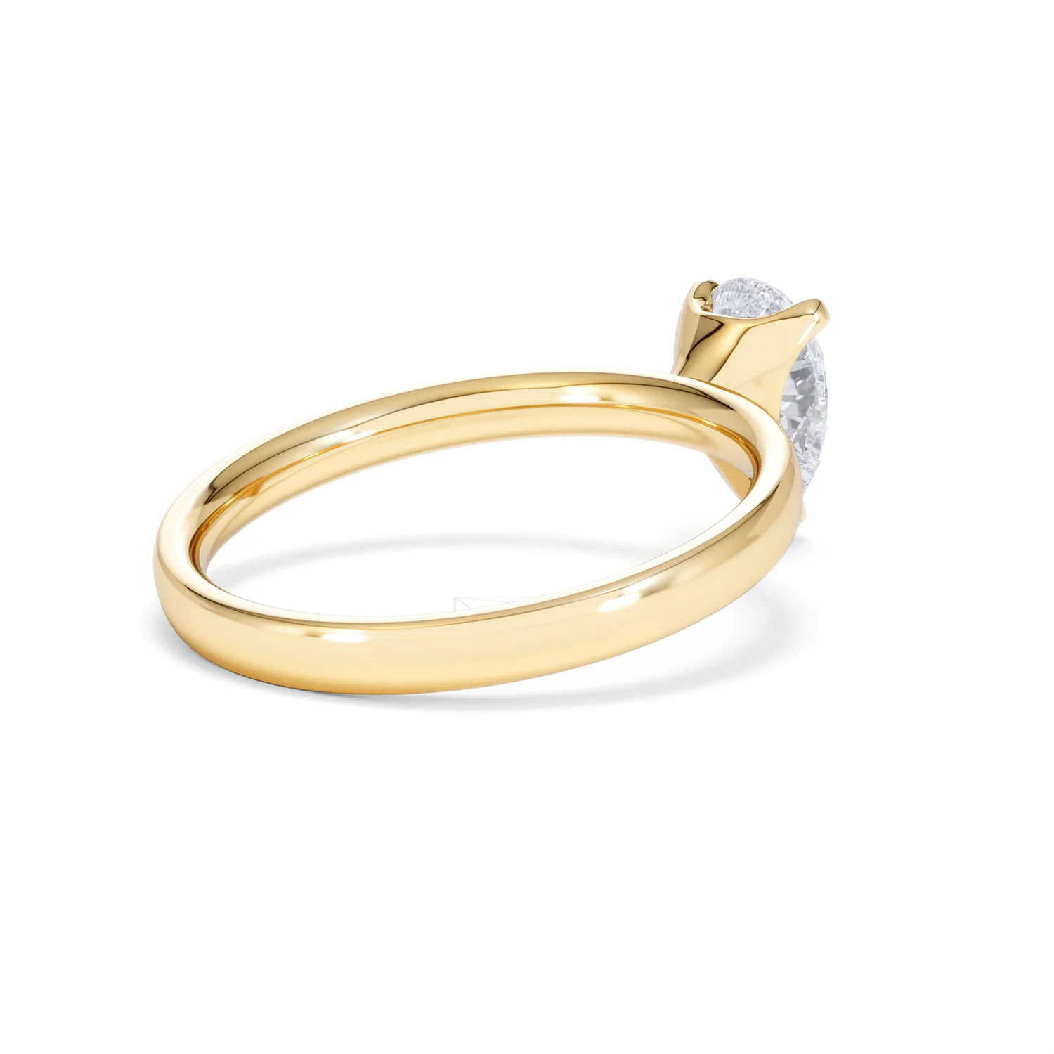 Origin 1.00ct Pear Cut Lab Diamond Solitaire Engagement Ring in 18K Yellow Gold - Image 38