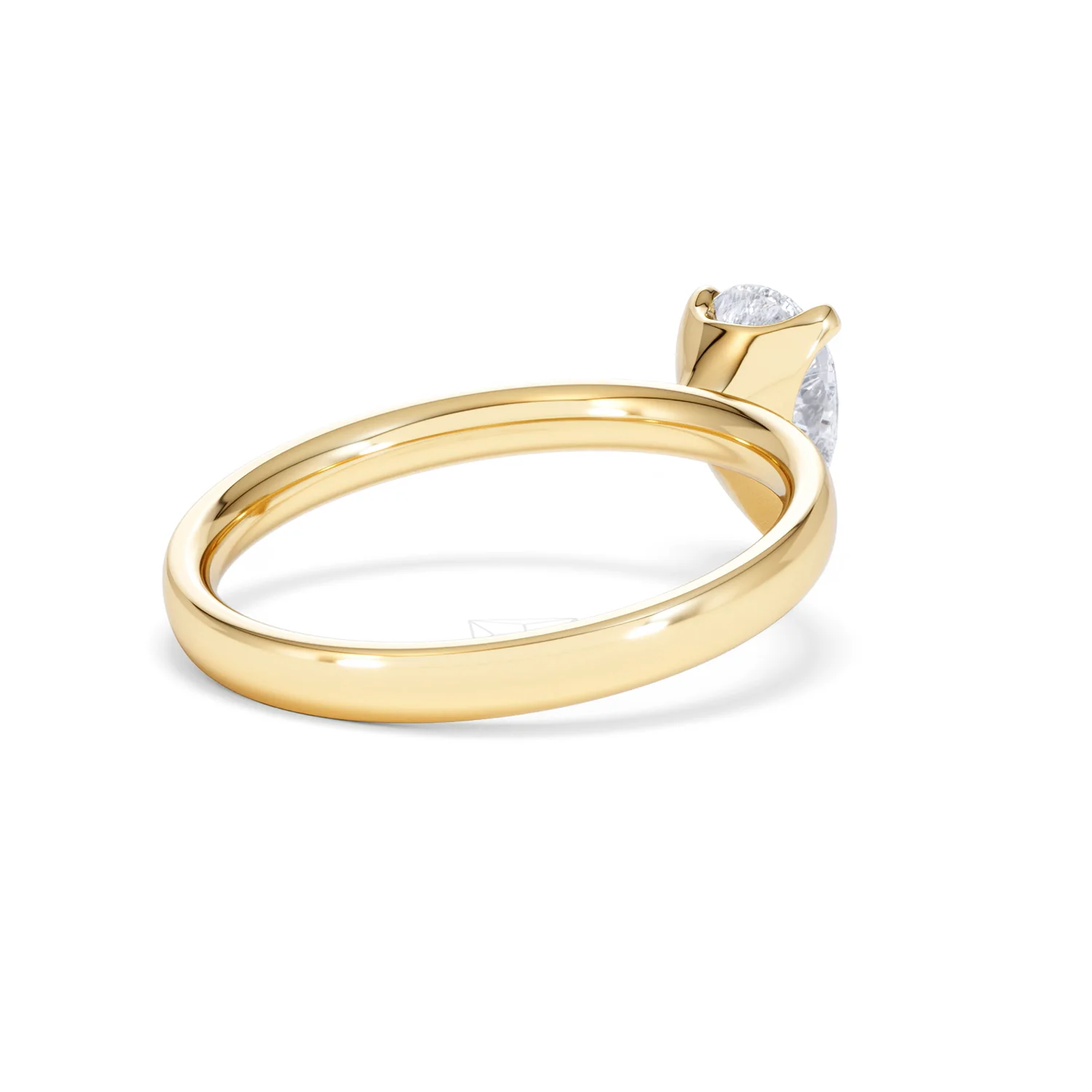 Origin 1.00ct Pear Cut Lab Diamond Solitaire Engagement Ring in 18K Yellow Gold - Image 39