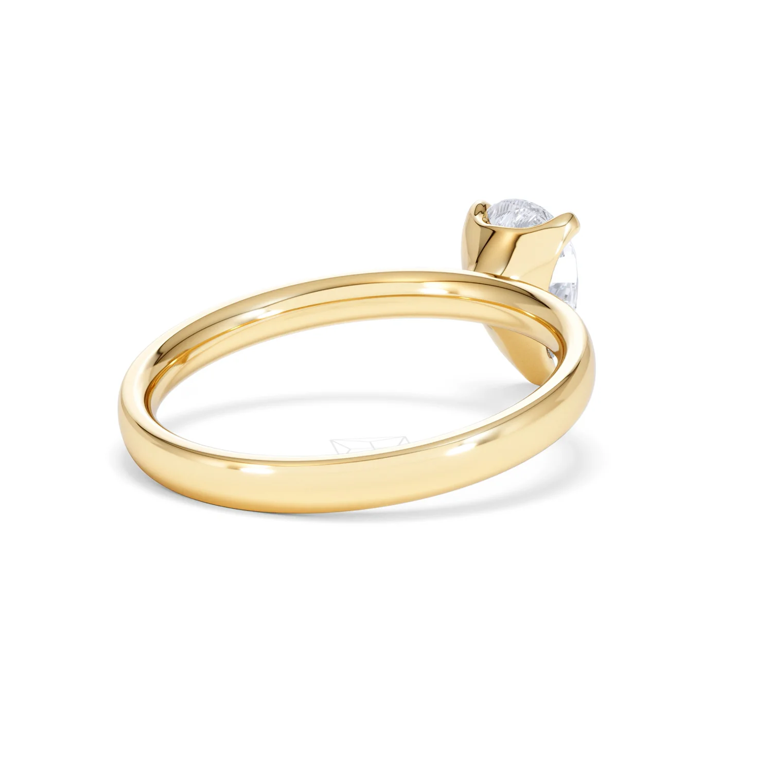 Origin 1.00ct Pear Cut Lab Diamond Solitaire Engagement Ring in 18K Yellow Gold - Image 40