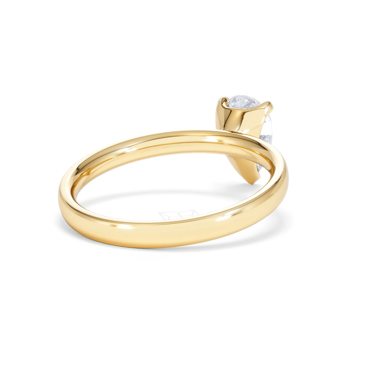 Origin 1.00ct Pear Cut Lab Diamond Solitaire Engagement Ring in 18K Yellow Gold - Image 41