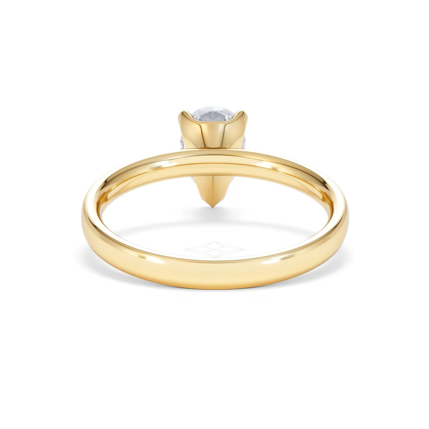 Origin 1.00ct Pear Cut Lab Diamond Solitaire Engagement Ring in 18K Yellow Gold - Image 48
