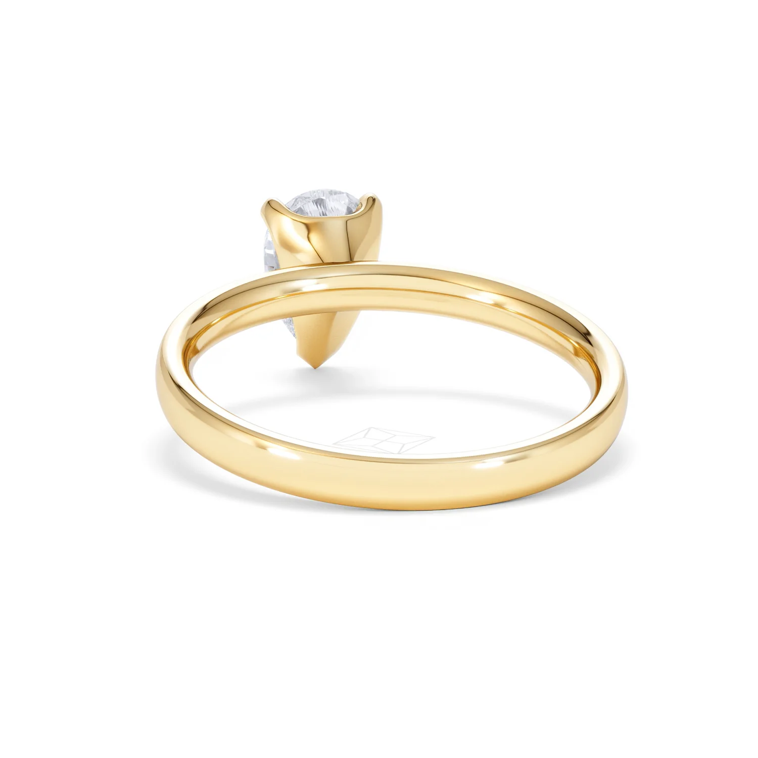 Origin 1.00ct Pear Cut Lab Diamond Solitaire Engagement Ring in 18K Yellow Gold - Image 51