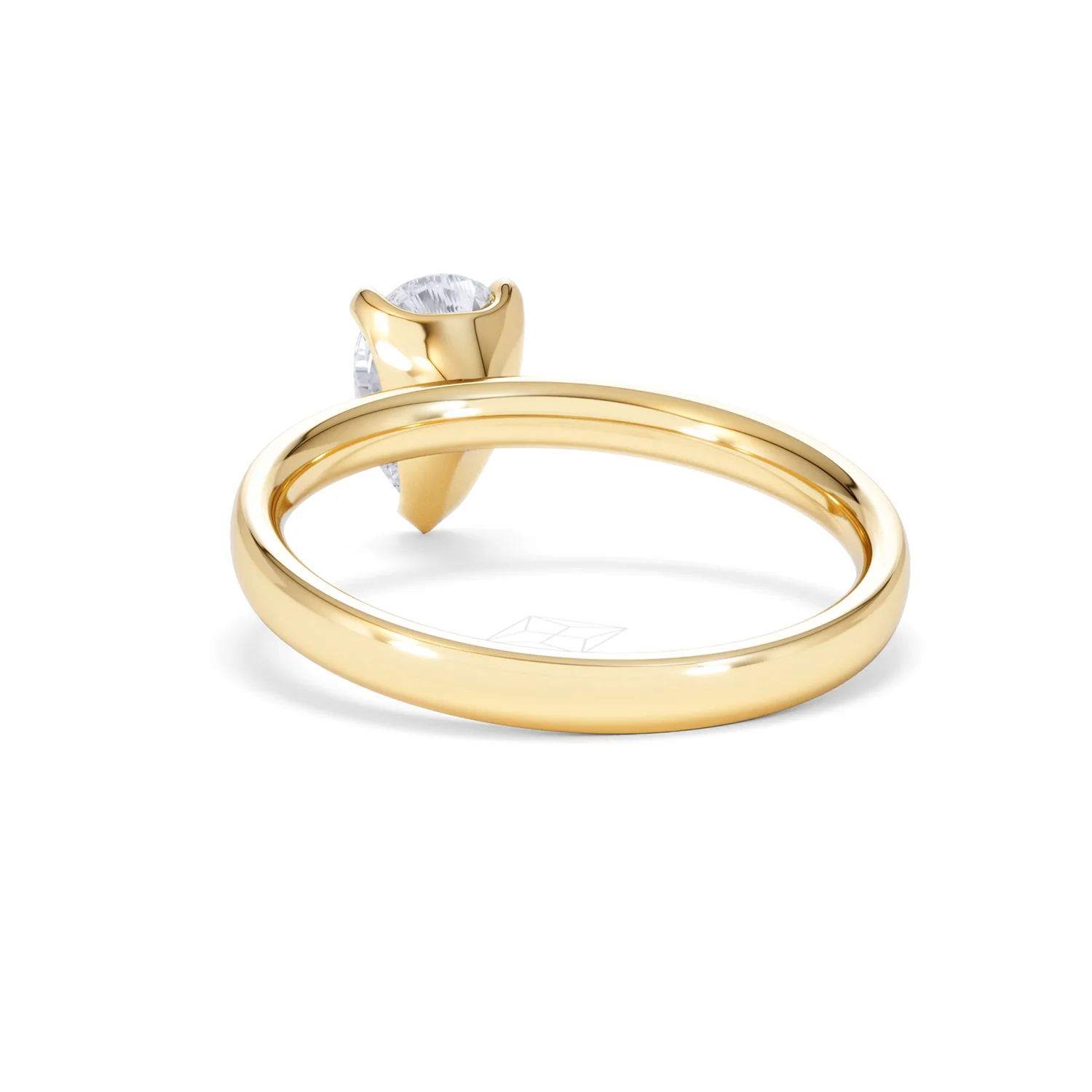 Origin 1.00ct Pear Cut Lab Diamond Solitaire Engagement Ring in 18K Yellow Gold - Image 52