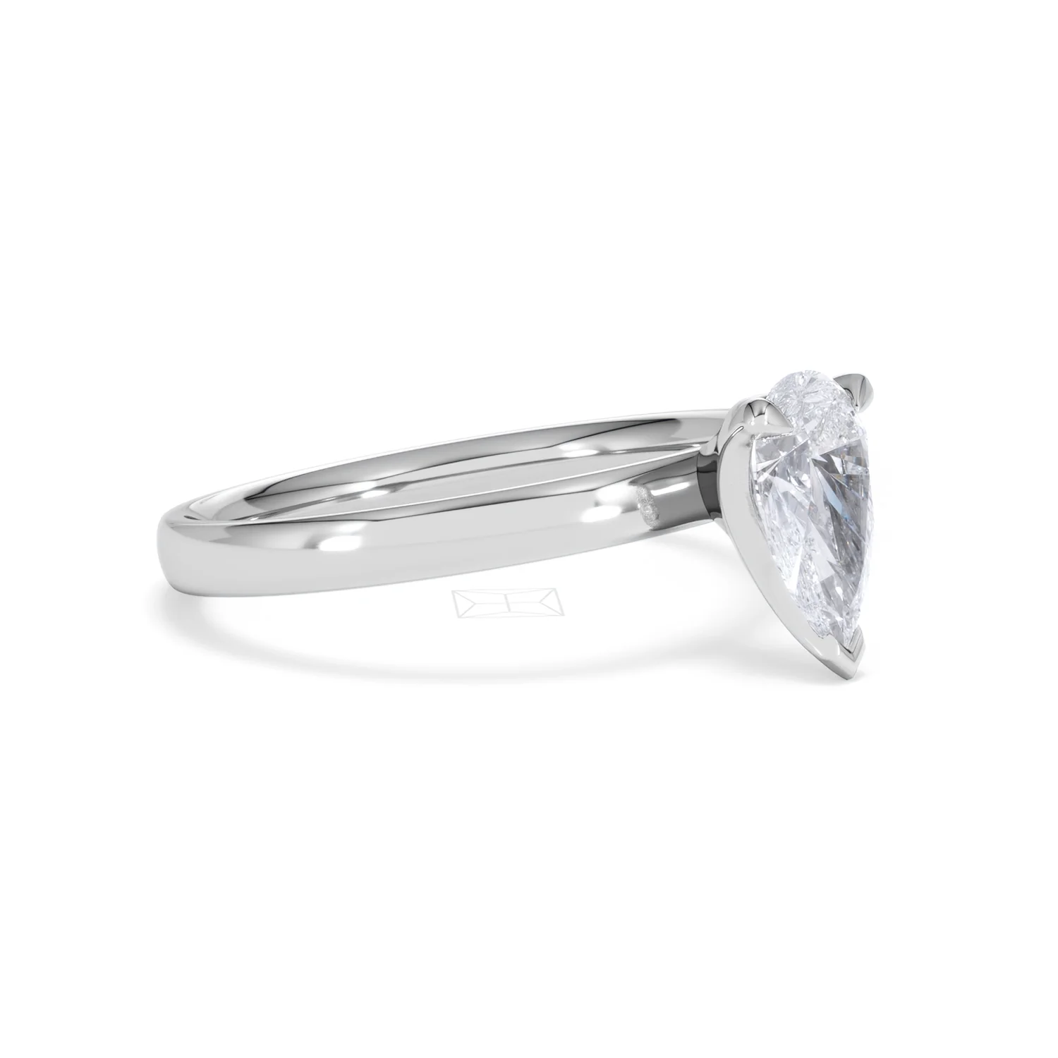 Origin 1.00ct Pear Cut Lab Diamond Solitaire Engagement Ring in Platinum - Image 18