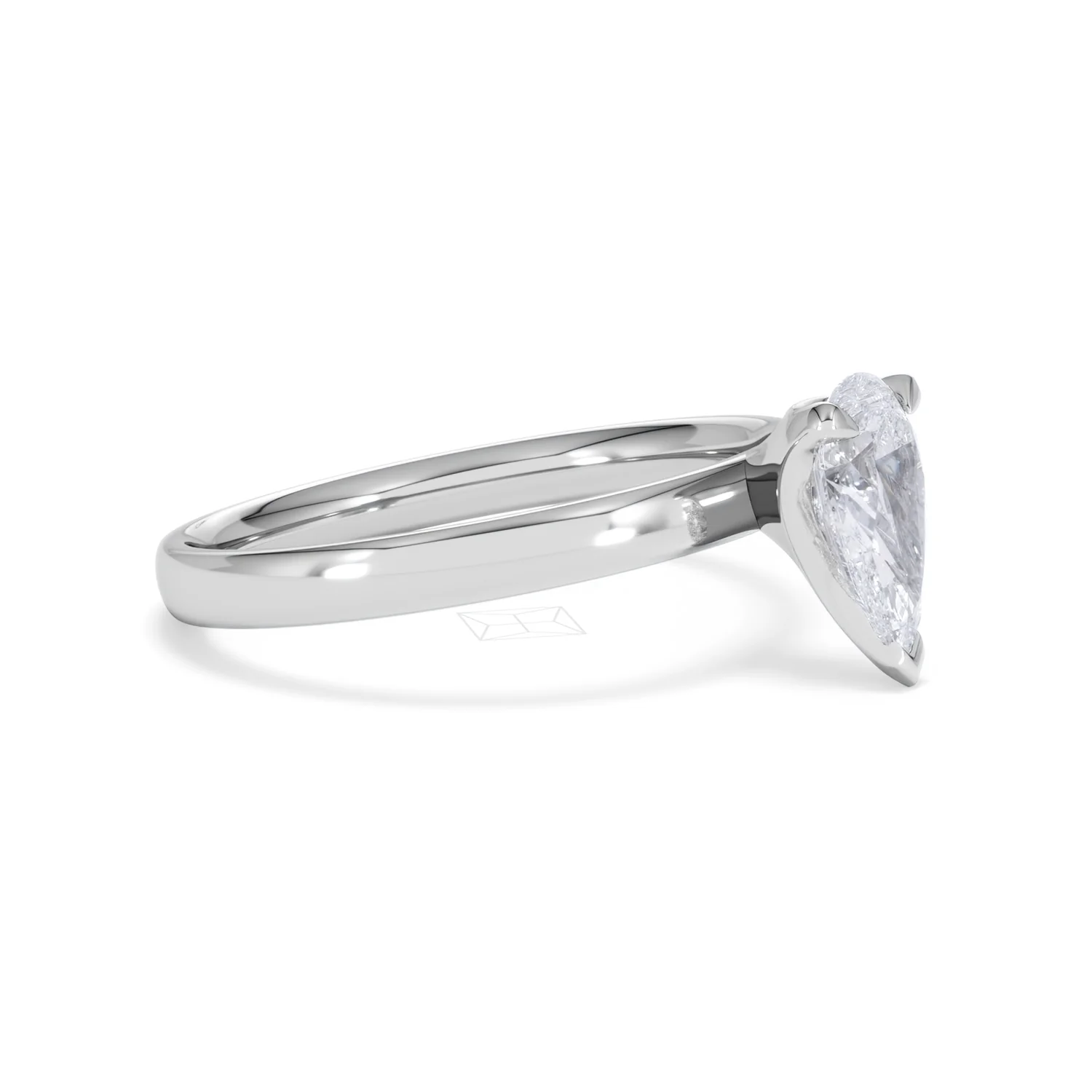 Origin 1.00ct Pear Cut Lab Diamond Solitaire Engagement Ring in Platinum - Image 20