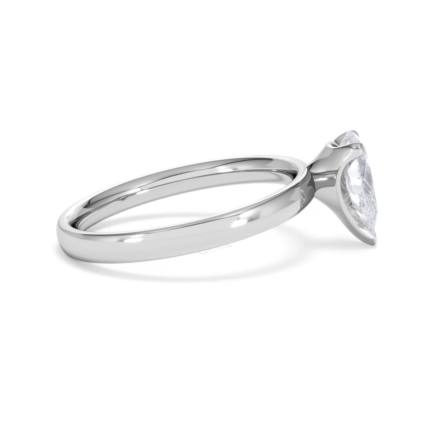 Origin 1.00ct Pear Cut Lab Diamond Solitaire Engagement Ring in Platinum - Image 27