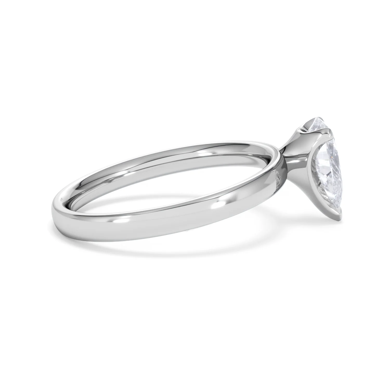 Origin 1.00ct Pear Cut Lab Diamond Solitaire Engagement Ring in Platinum - Image 28